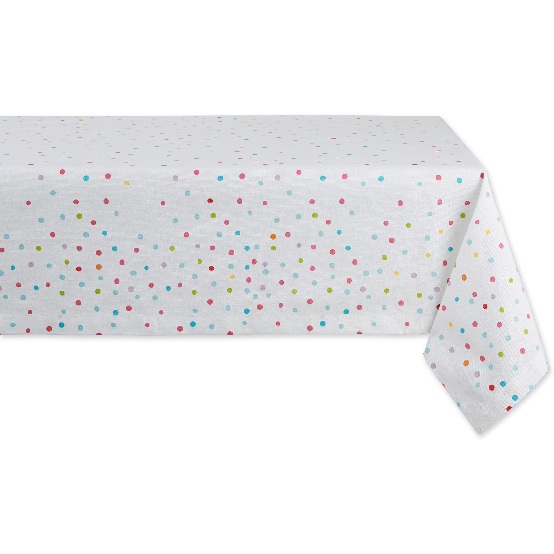 CONFETTI TOSS PRINT PRINTED TABLECLOTH  52 X 52