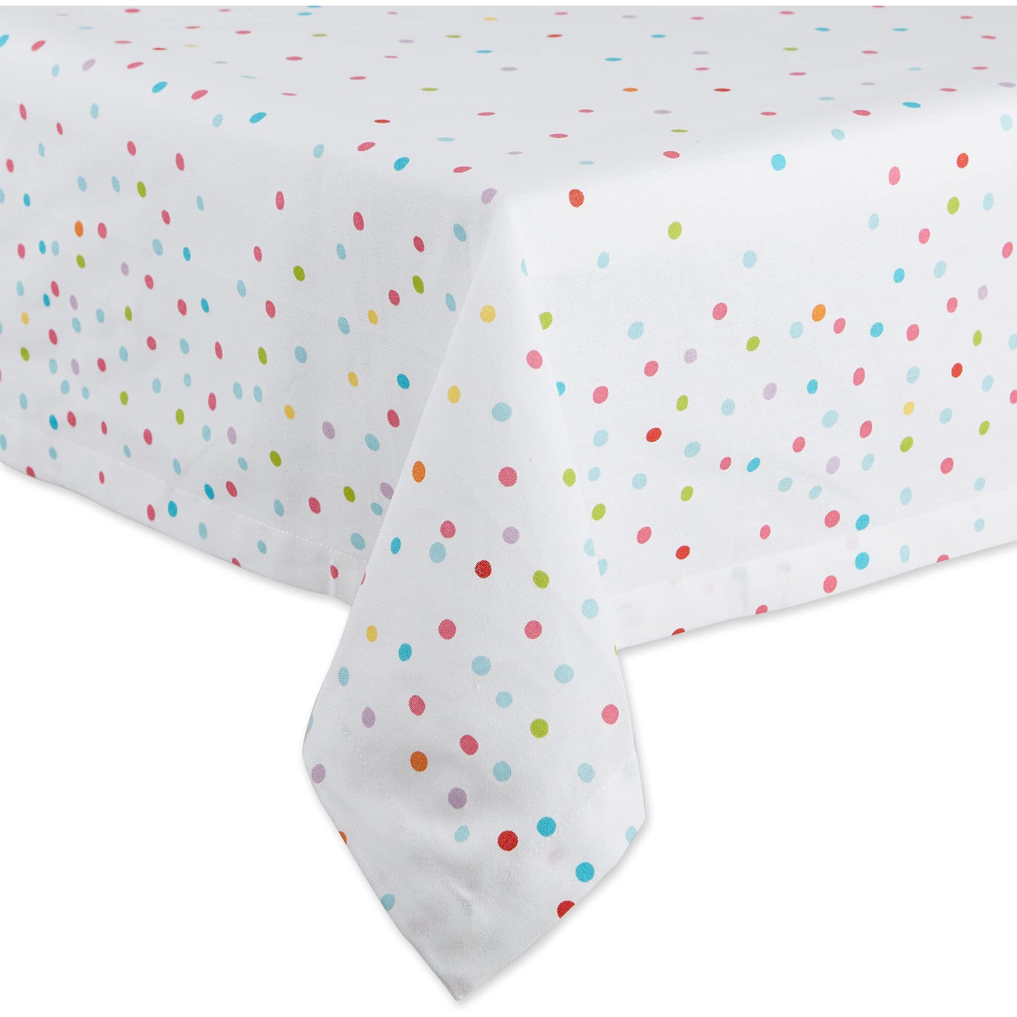 CONFETTI TOSS PRINT PRINTED TABLECLOTH  52 X 52