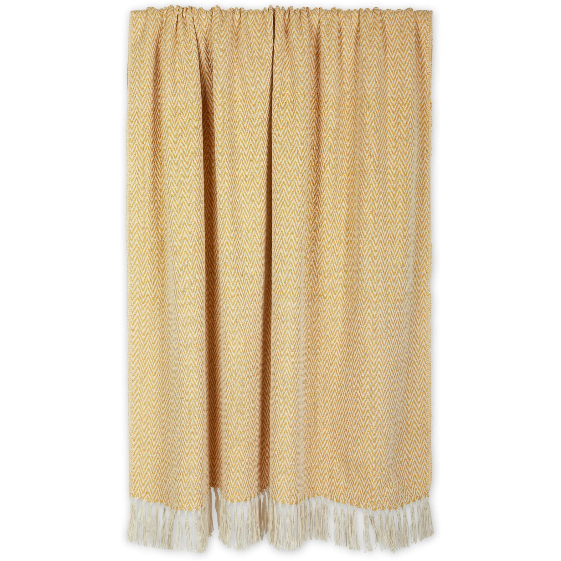 HONEY GOLD HANDLOOM CHEVRON THROW
