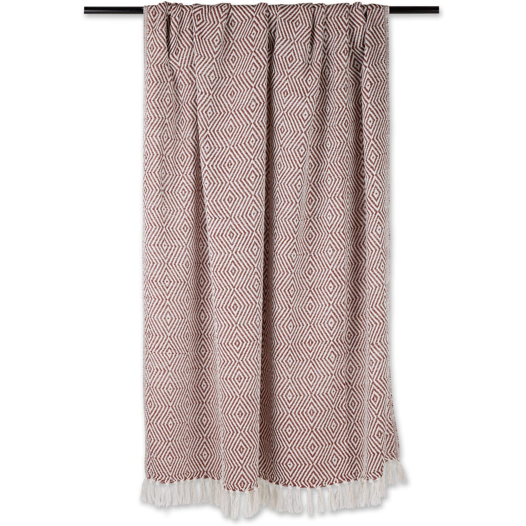 CINNAMON X-DIAMOND GEOMETRIC THROW