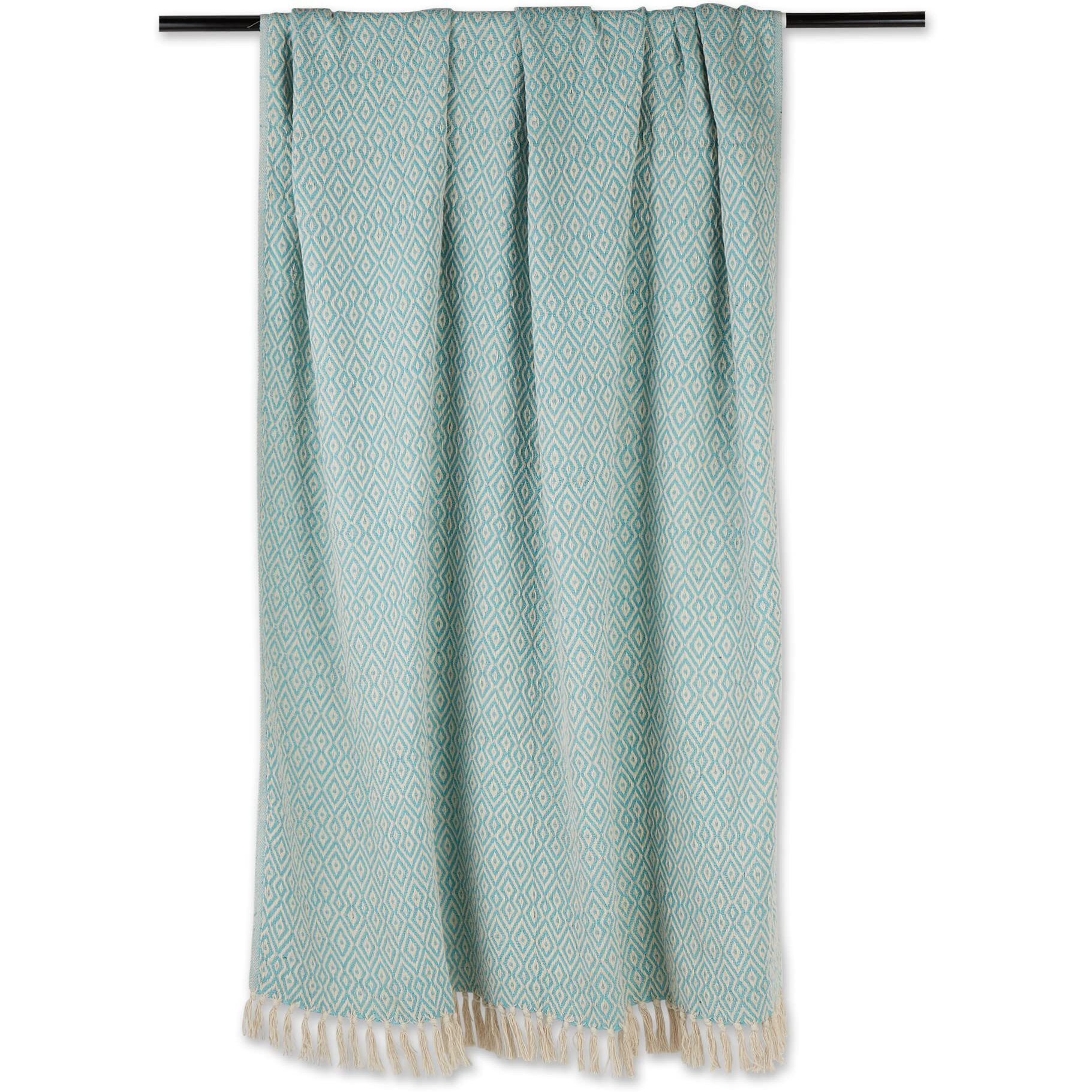AQUA DOUBLE DIAMOND THROW