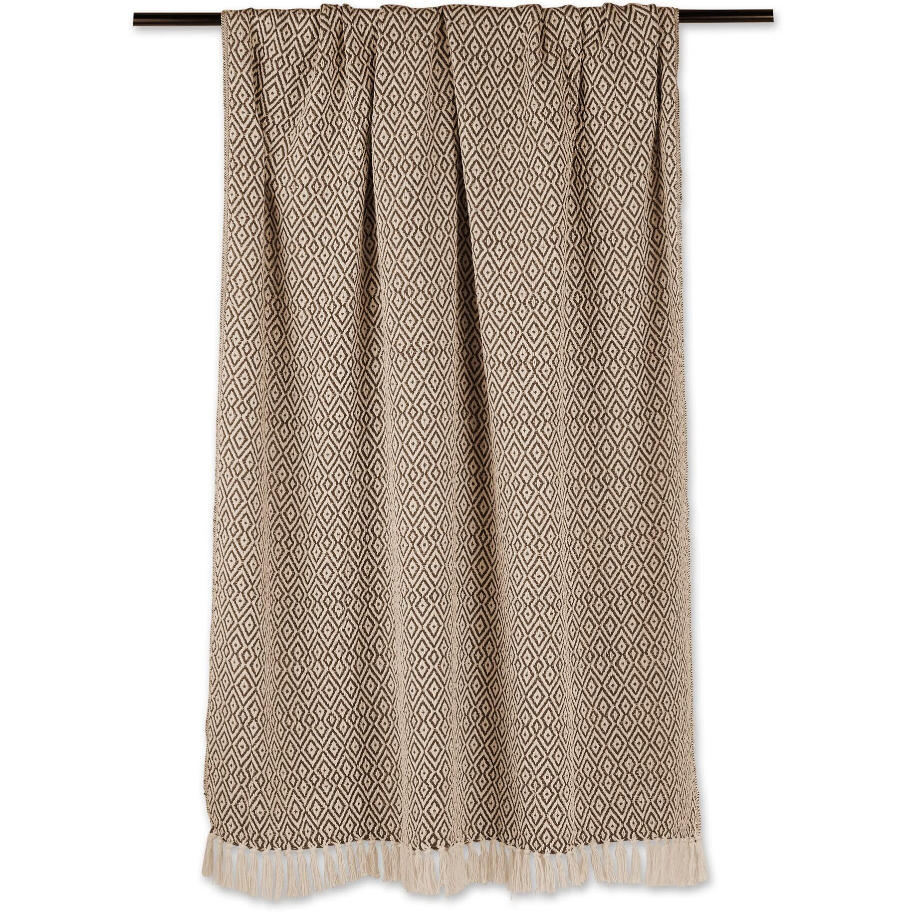 BROWN DOUBLE DIAMOND THROW