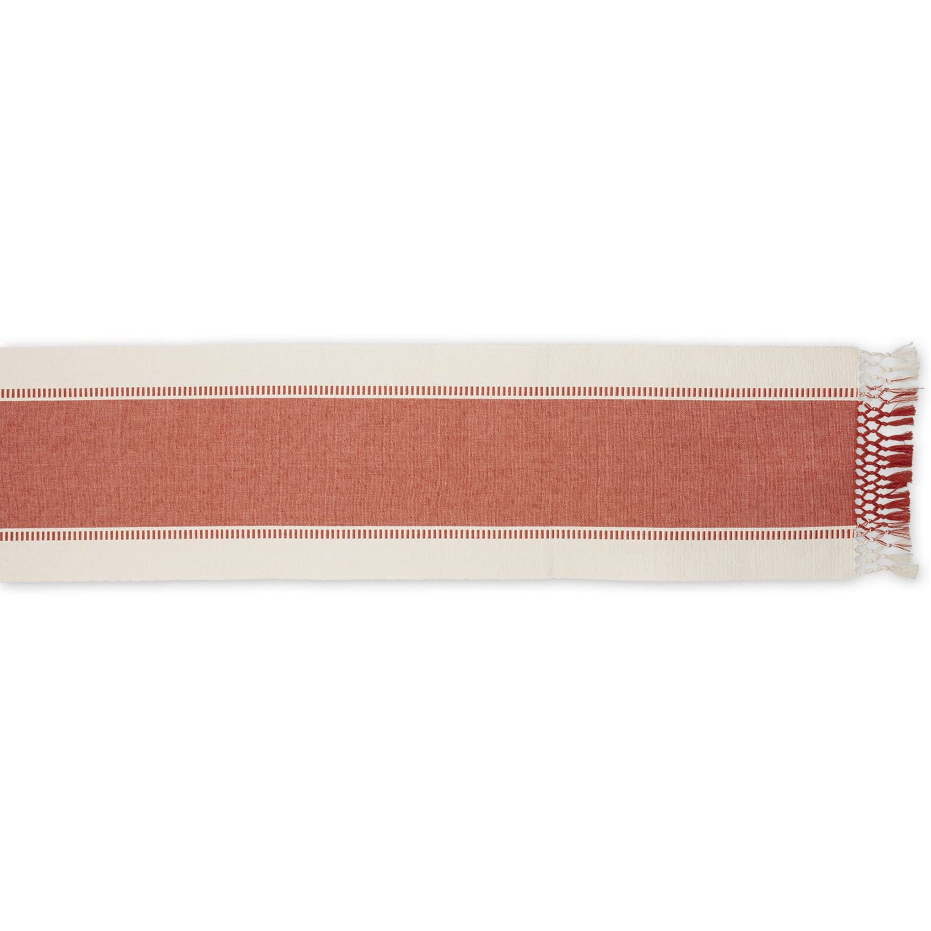 SPICE DOBBY STRIPE RIBBED TABLE RUNNER 13x72