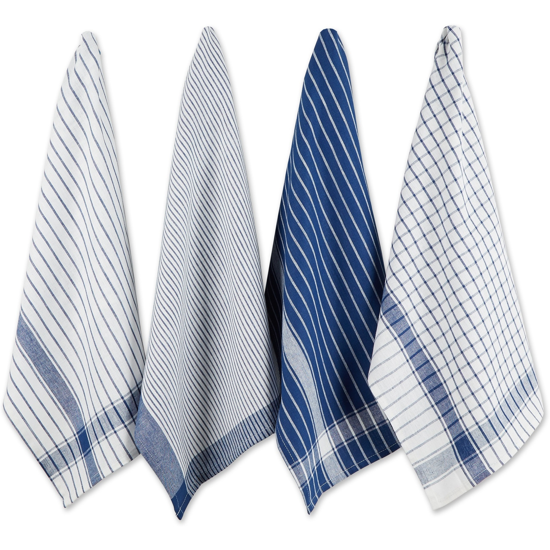 NAUTICAL BLUE BASIC DISHTOWEL SET/8