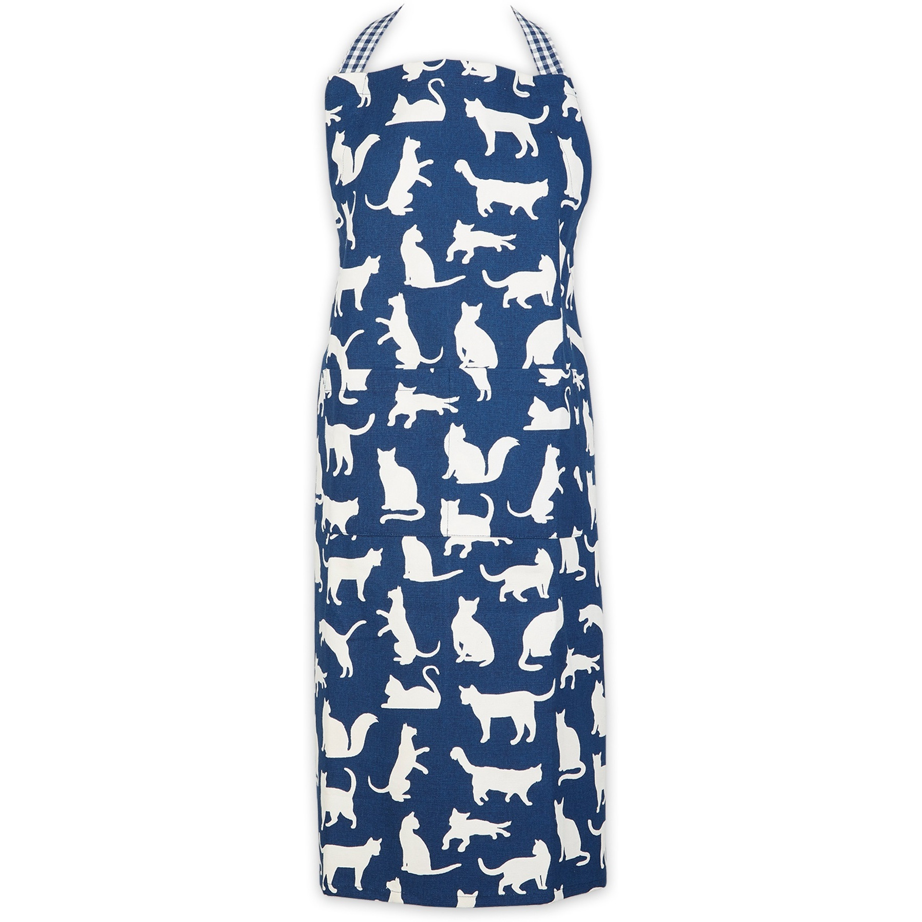 NAVY CAT PRINT CHEF APRON