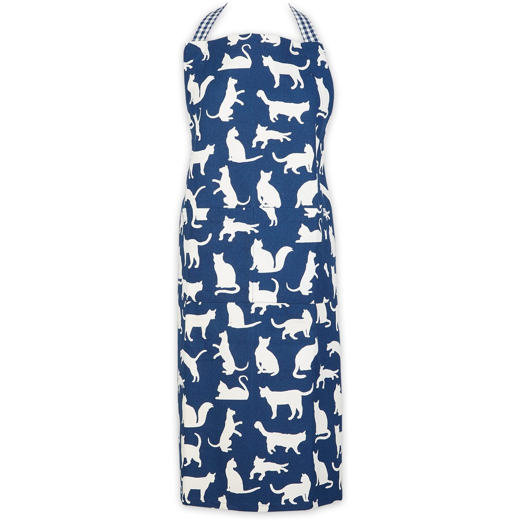 NAVY CAT PRINT CHEF APRON