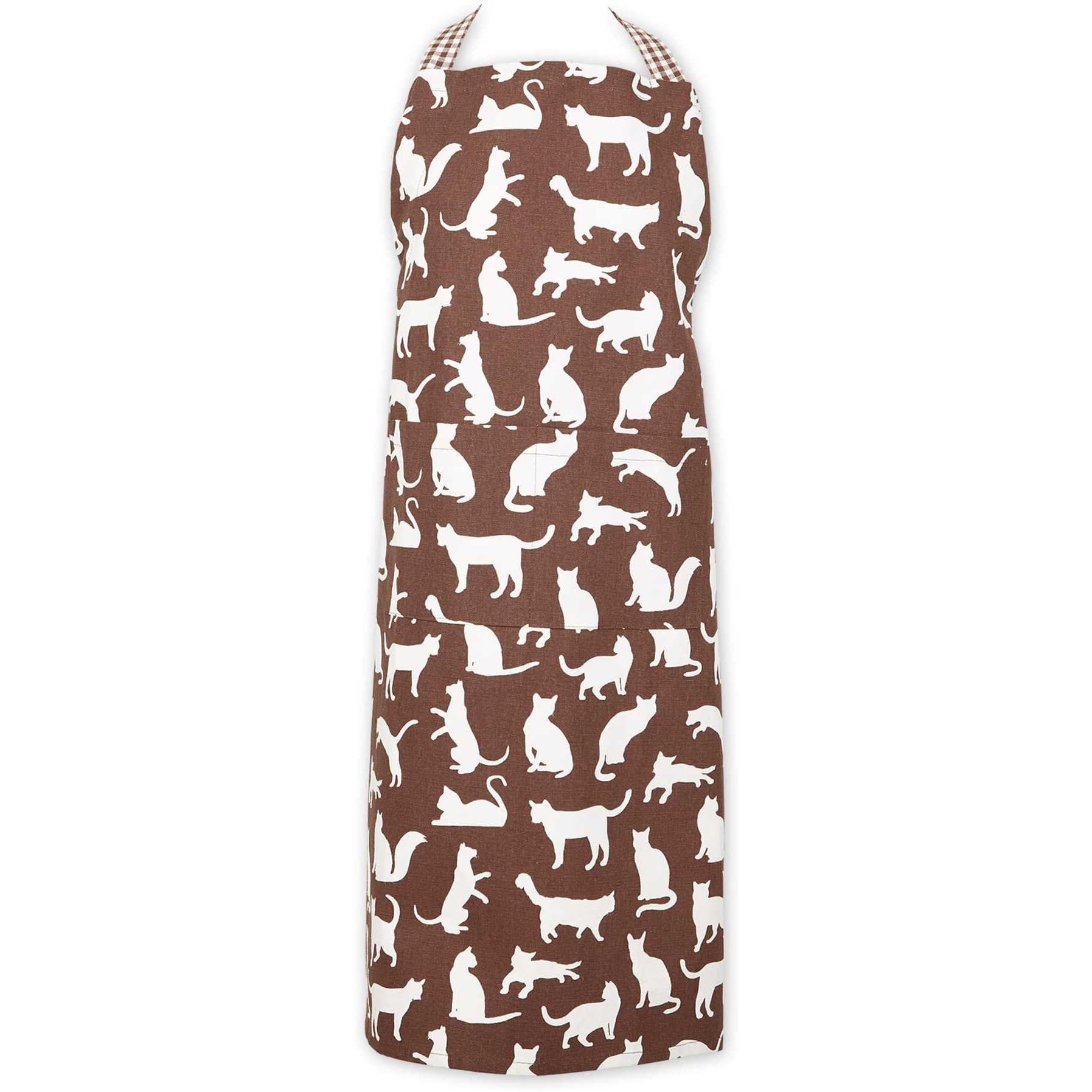 BROWN CAT PRINT CHEF APRON