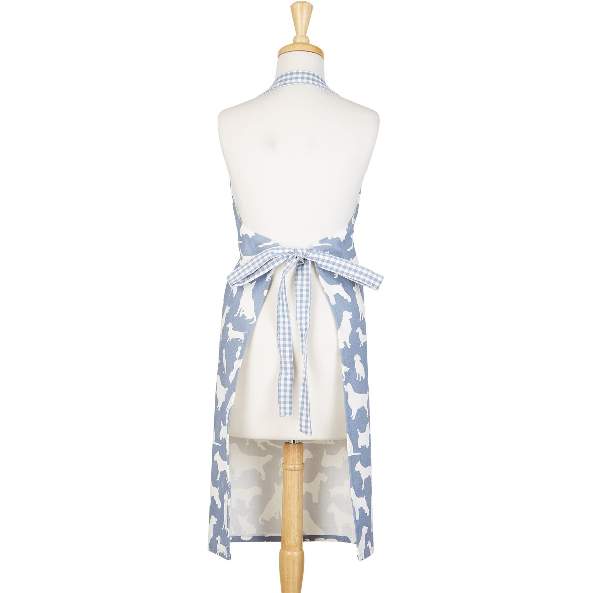 STONEWASH BLUE DOG PRINT CHEF APRON