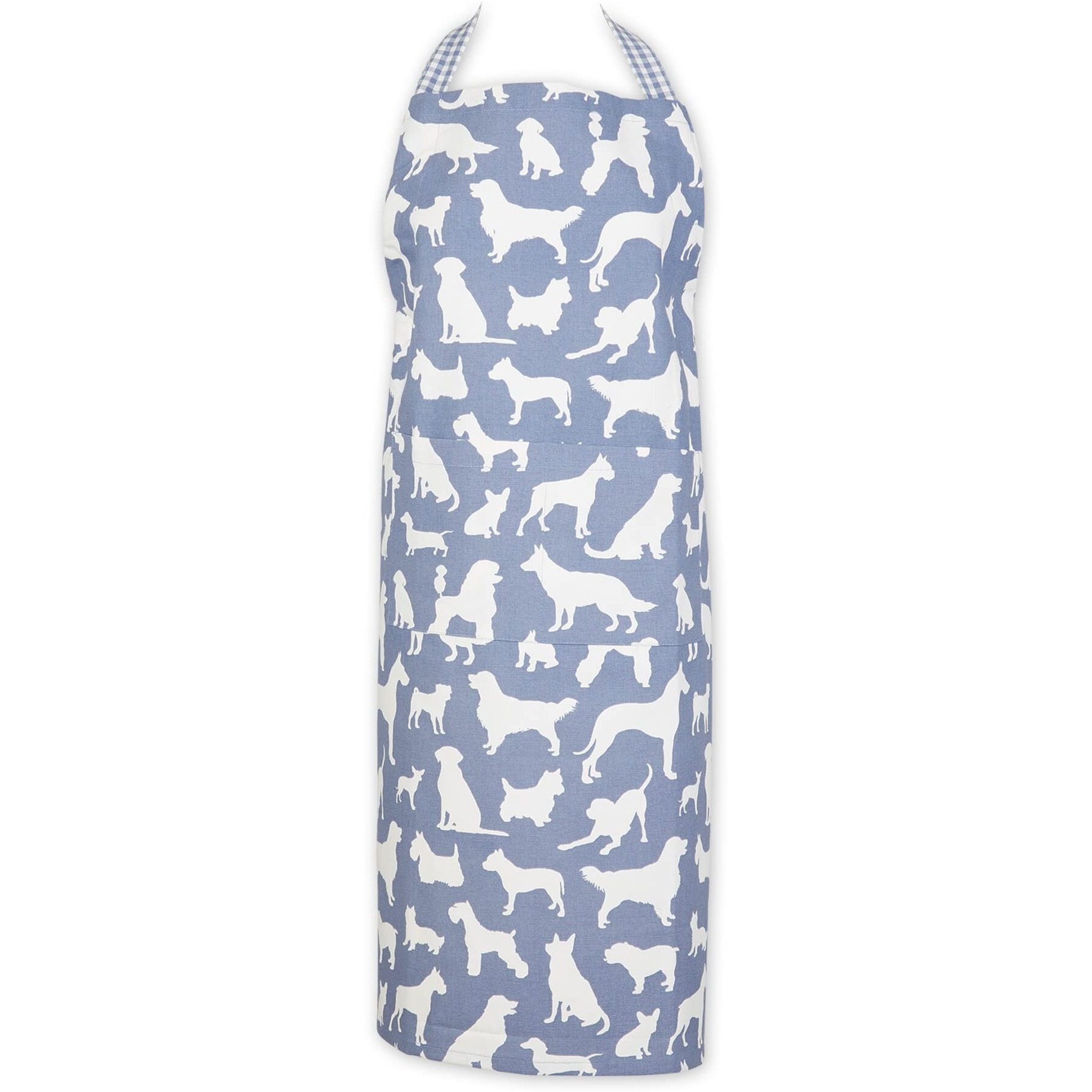 STONEWASH BLUE DOG PRINT CHEF APRON