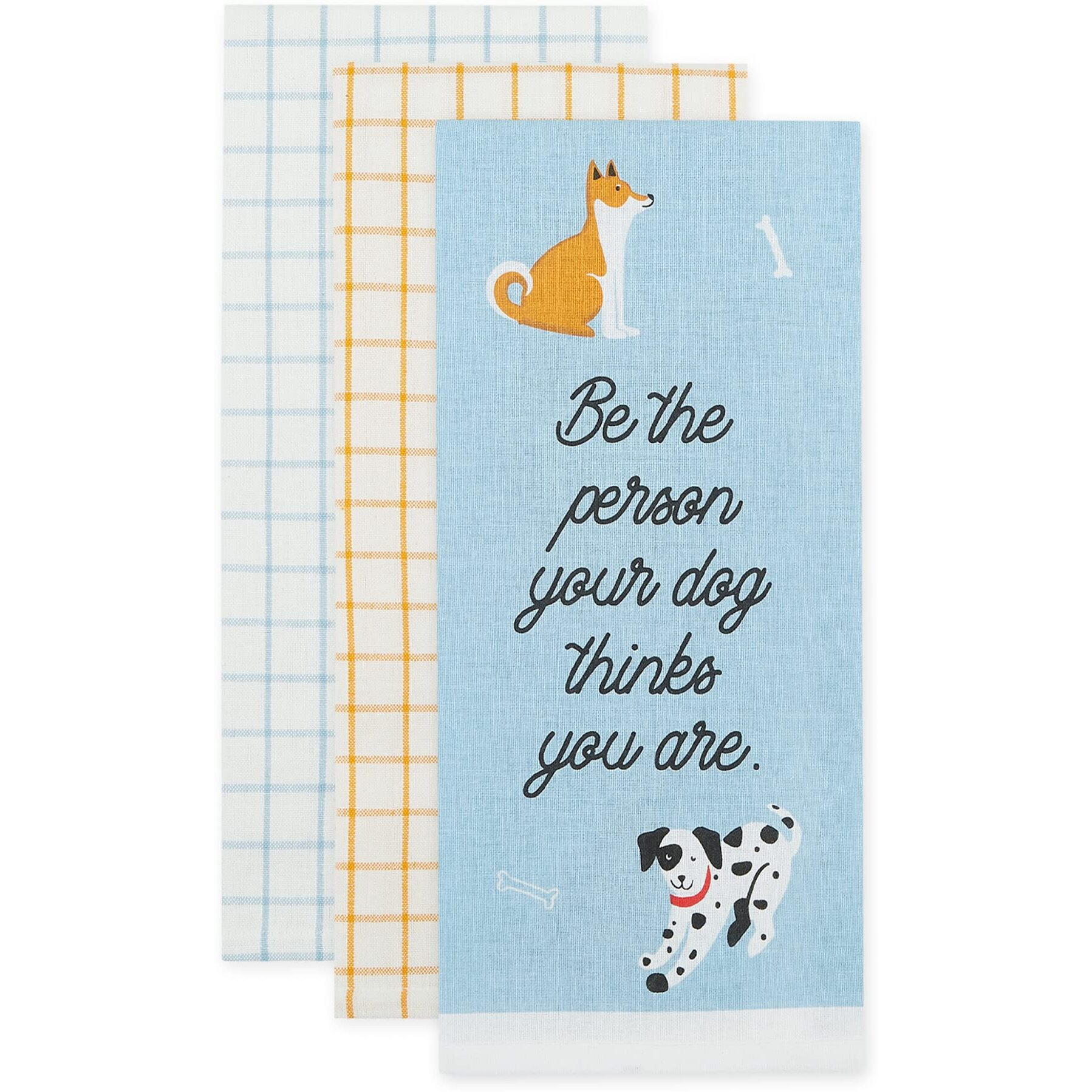 DOG PERSON DISHTOWEL SET/3