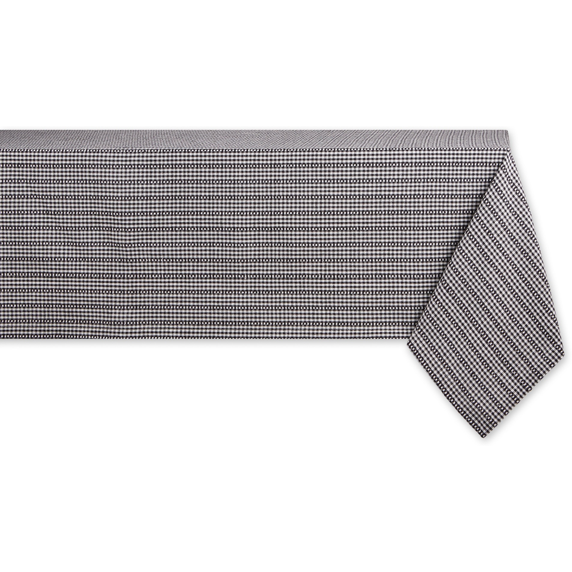 BLACK FARMHOUSE GINGHAM TABLECOTH 60x84
