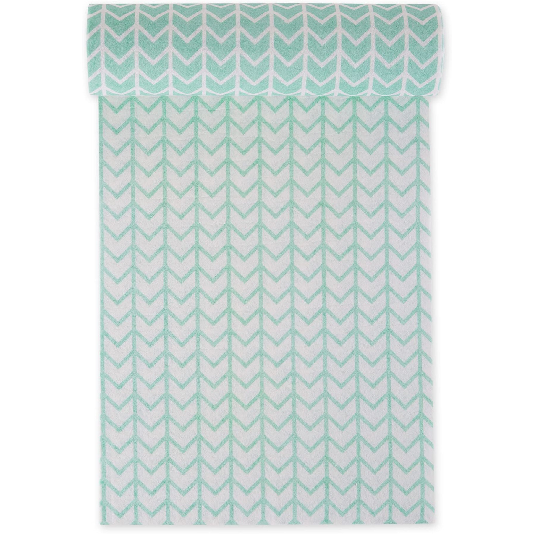 BRIGHT AQUA HERRINGBONE SHELF LINER SET/2