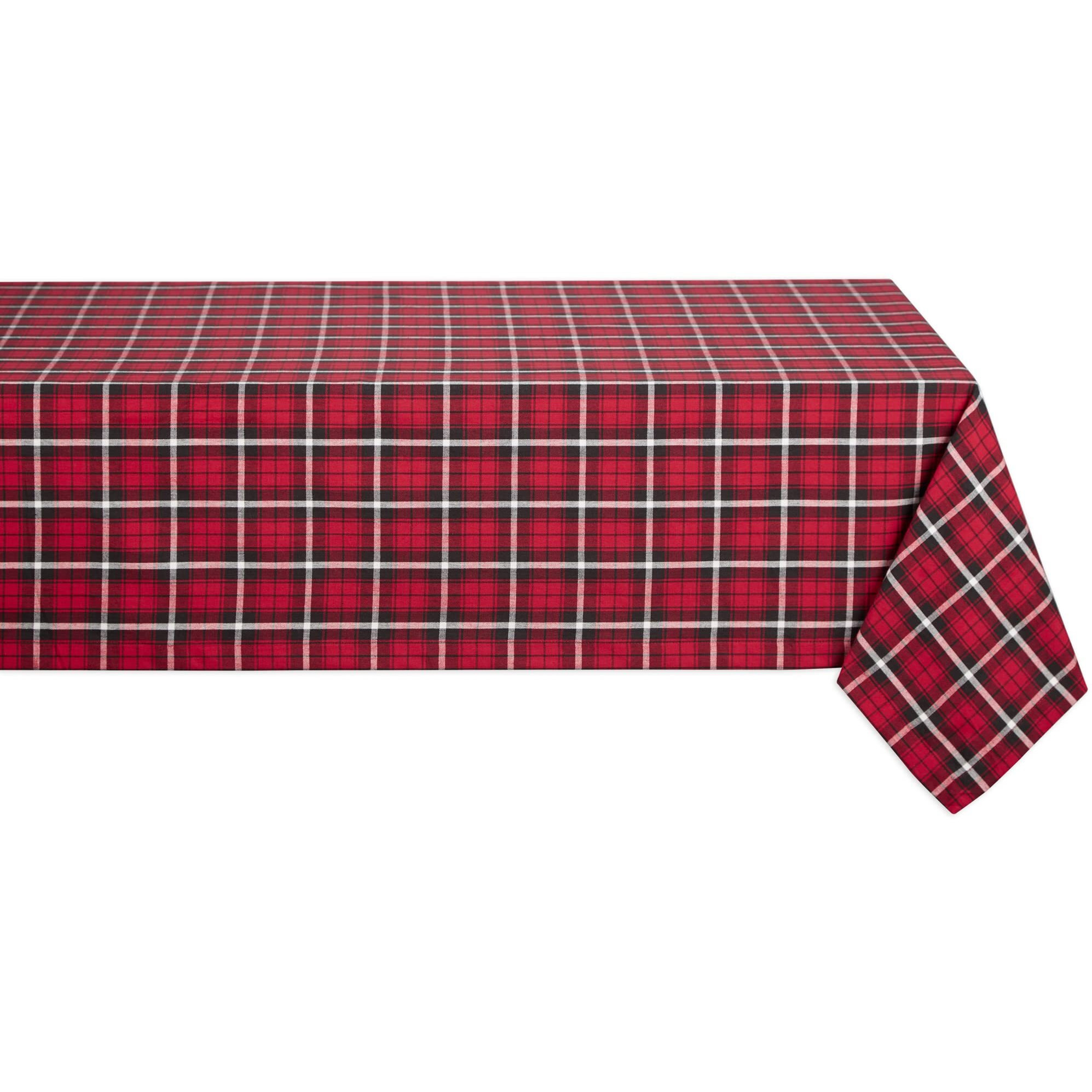 GLAD TIDINGS PLAID TABLECLOTH 60x84