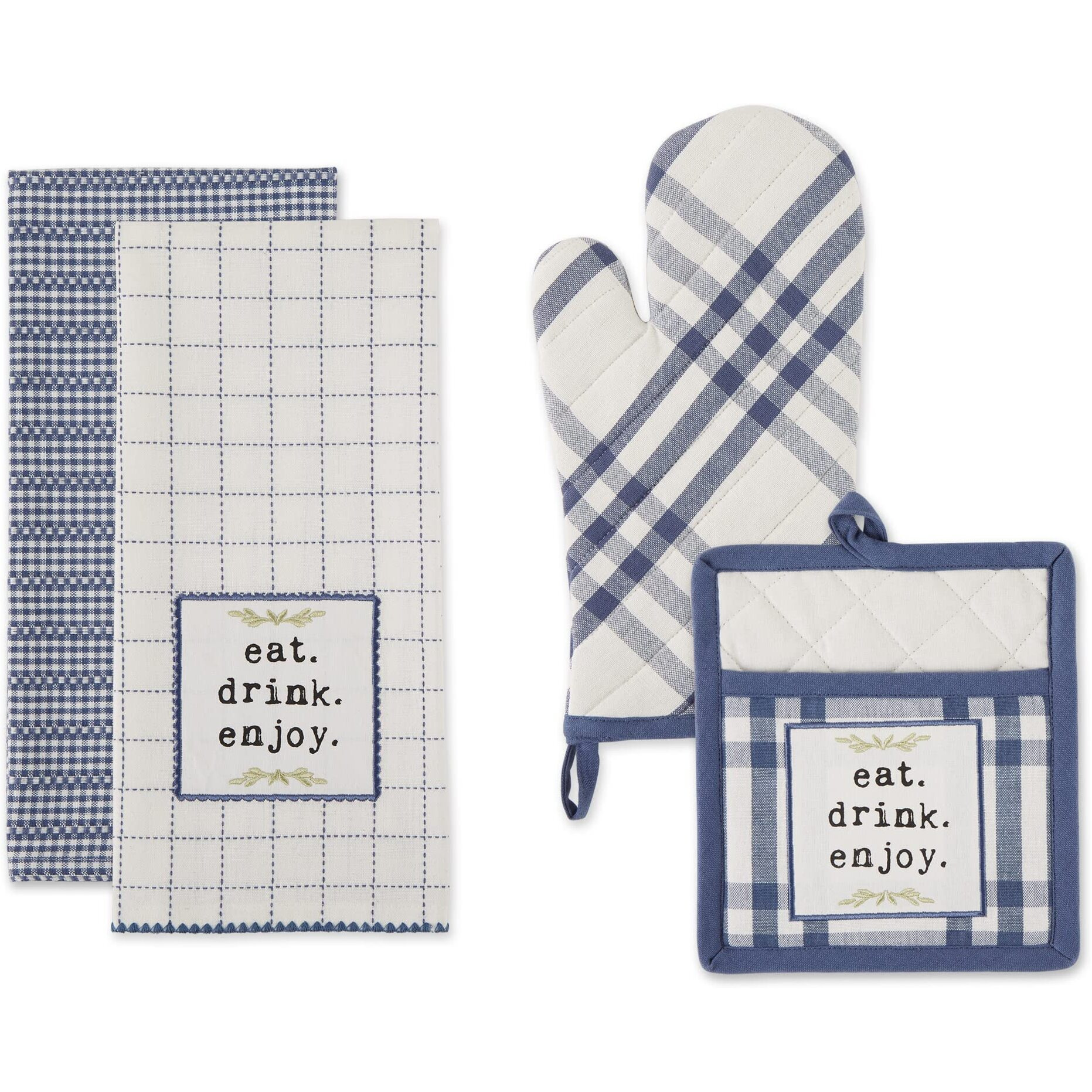 FRENCH BLUE HOME SWEET FARMHOUSE KITCHEN SET/4