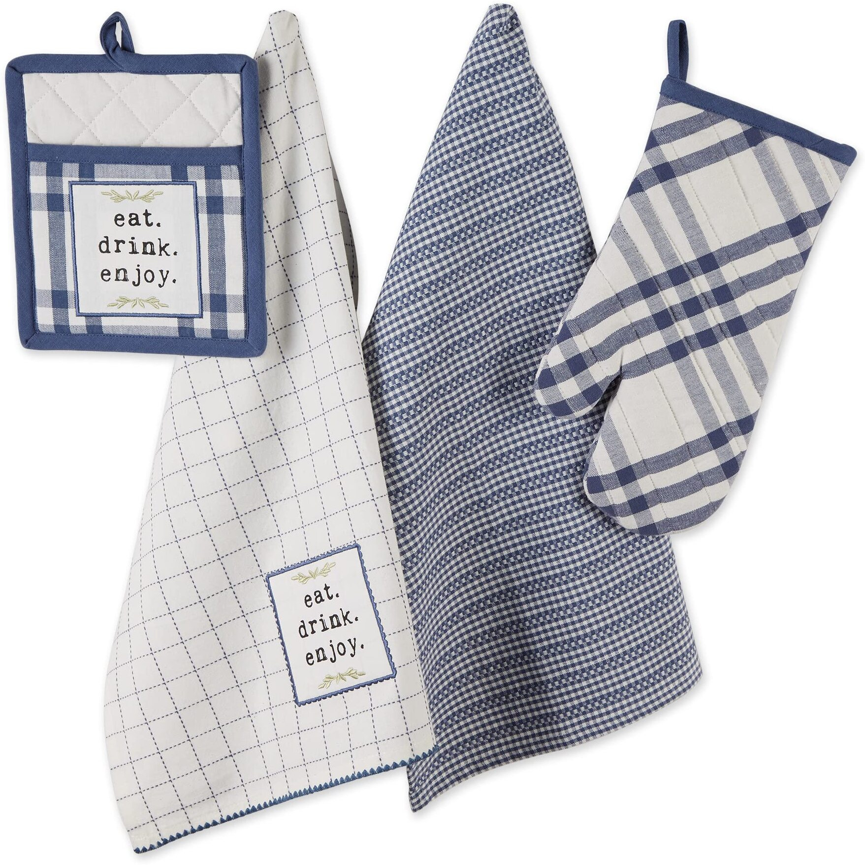 FRENCH BLUE HOME SWEET FARMHOUSE KITCHEN SET/4