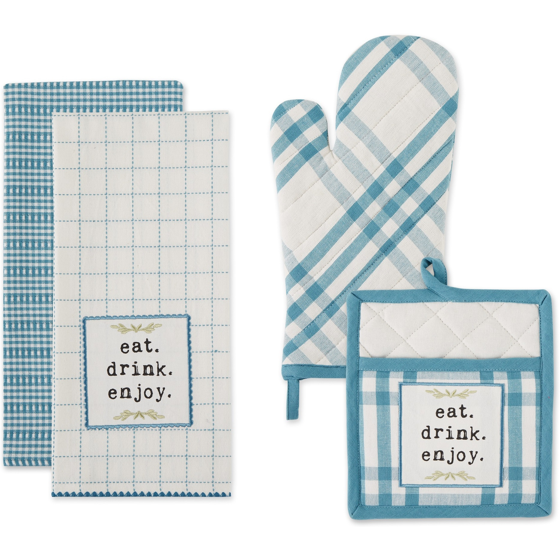 STORM BLUE HOME SWEET FARMHOUSE KITCHEN SET/4