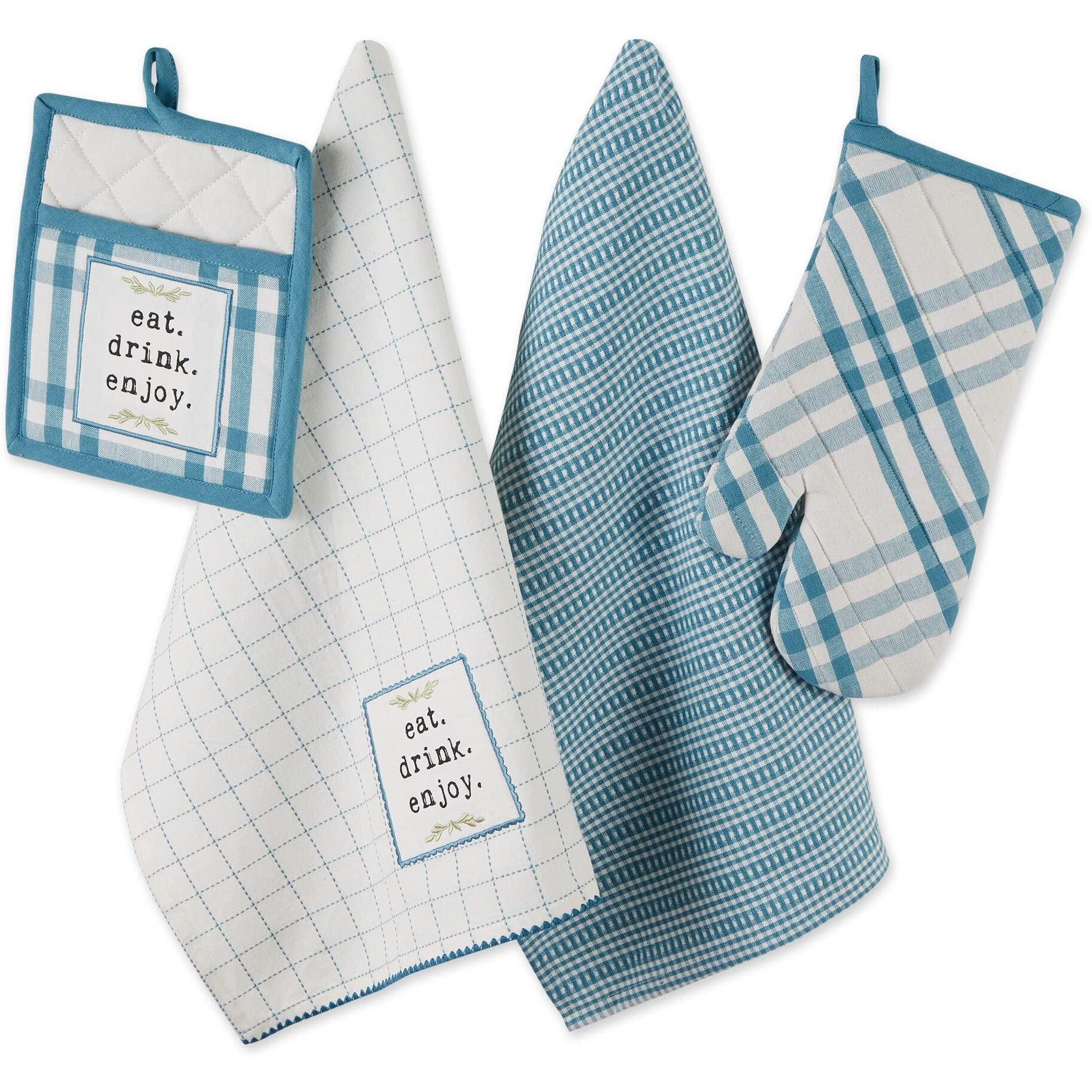 STORM BLUE HOME SWEET FARMHOUSE KITCHEN SET/4