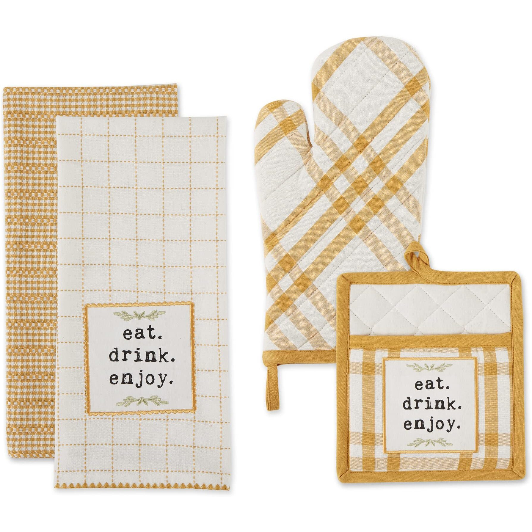 HONEY GOLD HOME SWEET FARMHOUSE KITCHEN SET/4