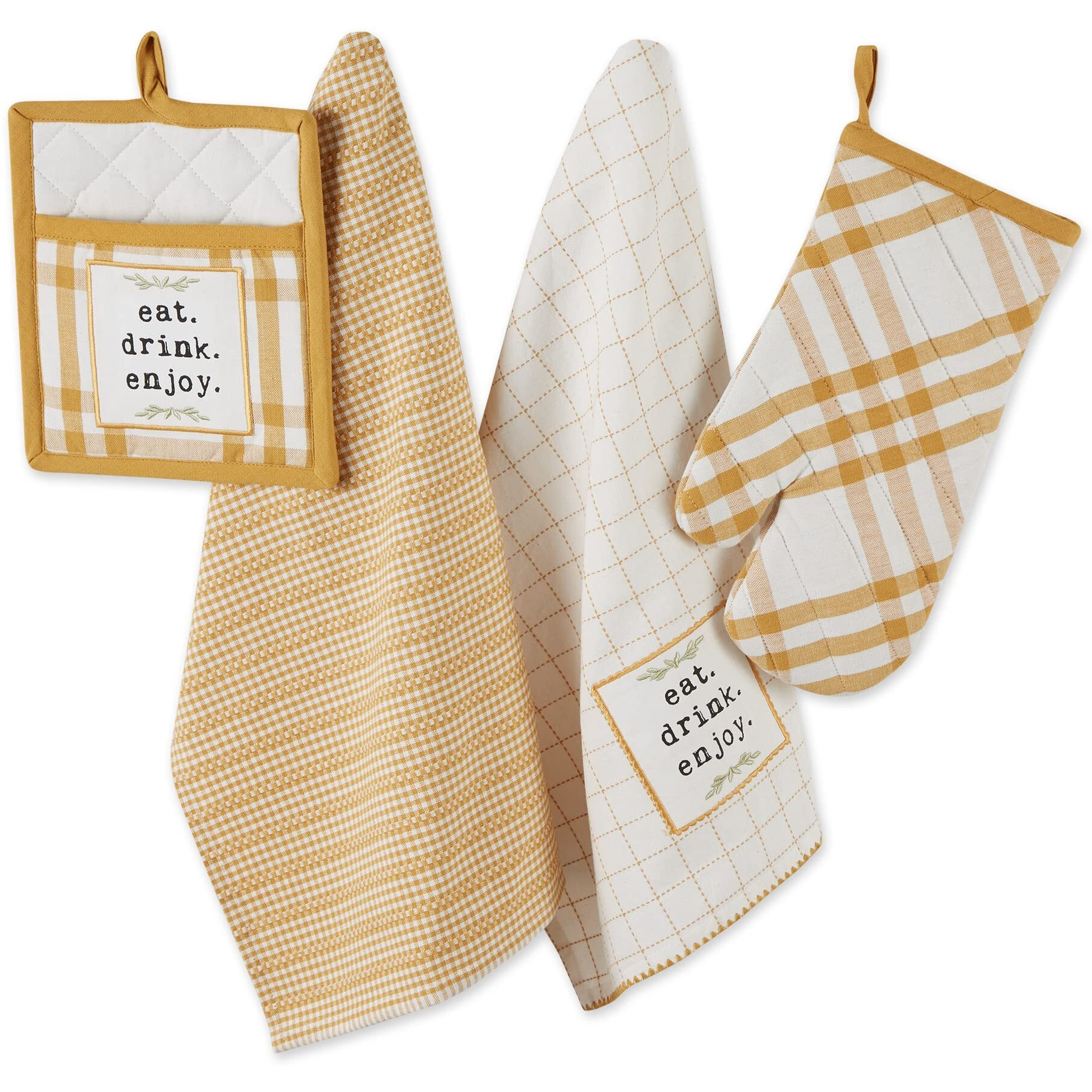 HONEY GOLD HOME SWEET FARMHOUSE KITCHEN SET/4