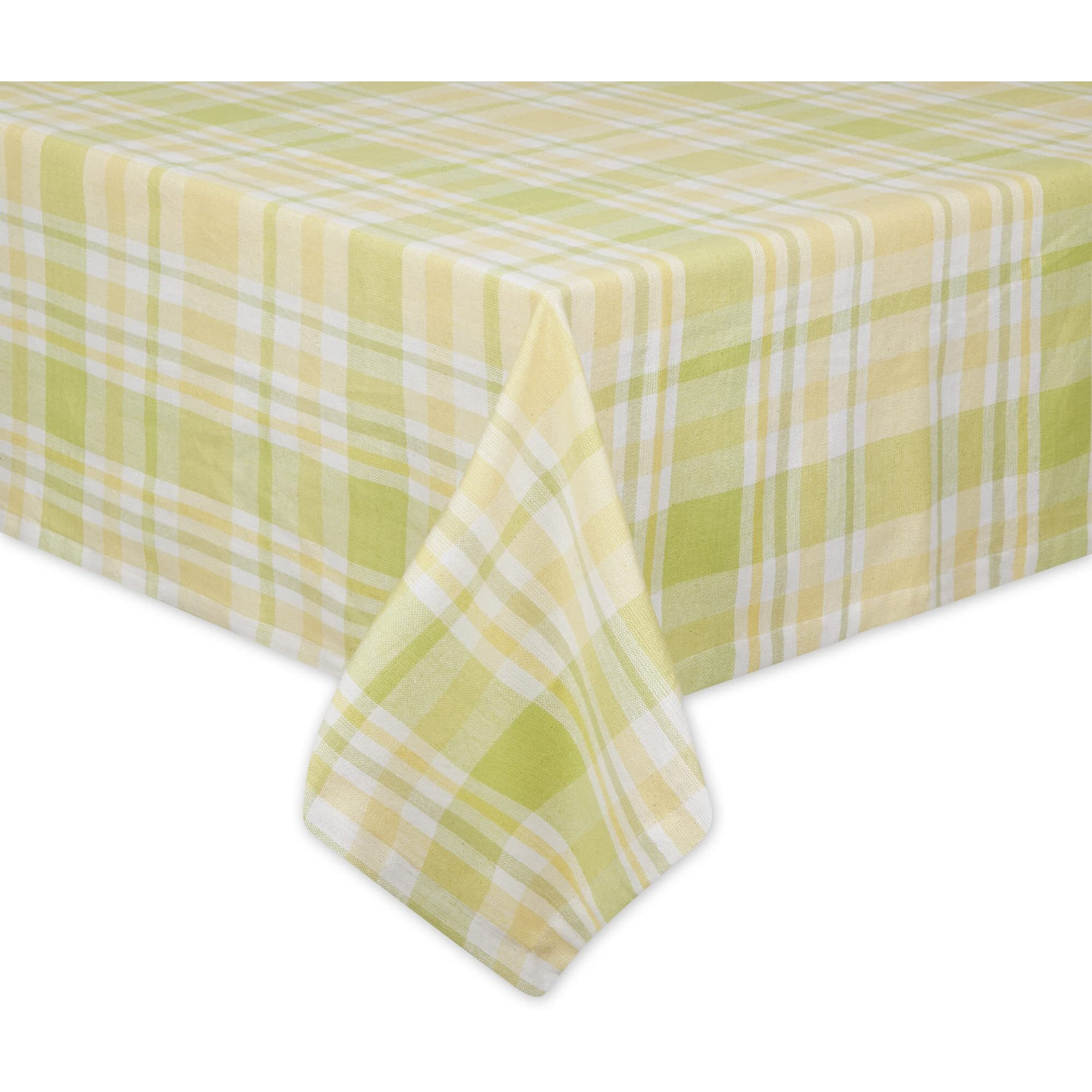 LEMON BLISS PLAID TABLECLOTH 60x104