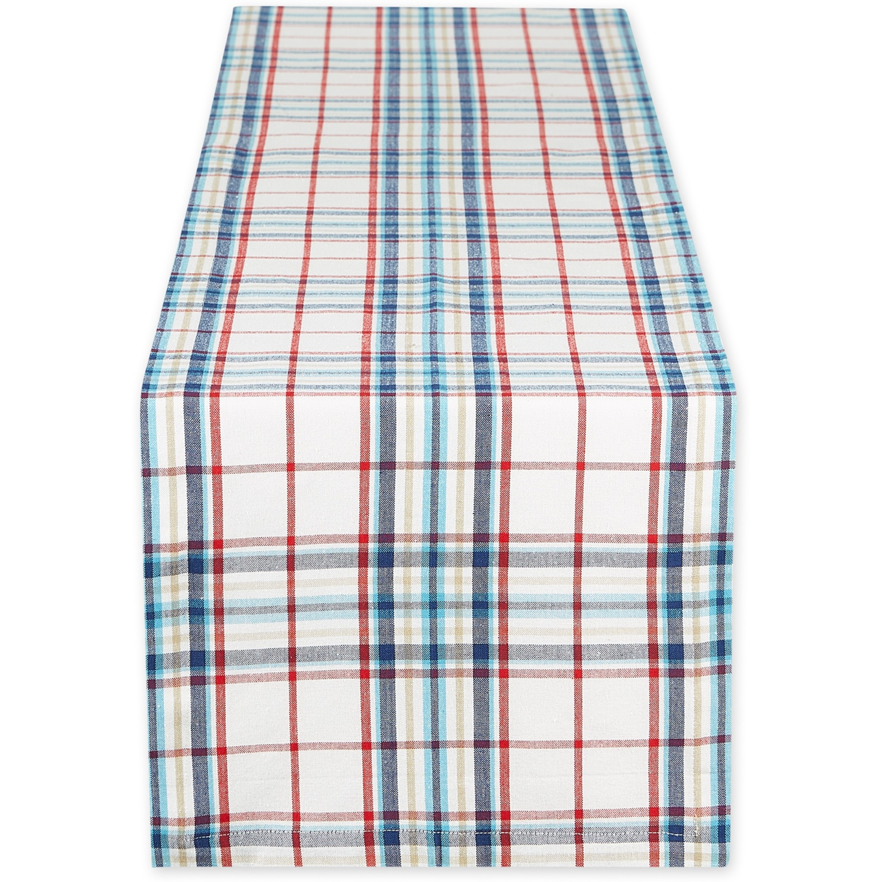 LIGHTHOUSE PLAID TABLE RUNNER 14x72