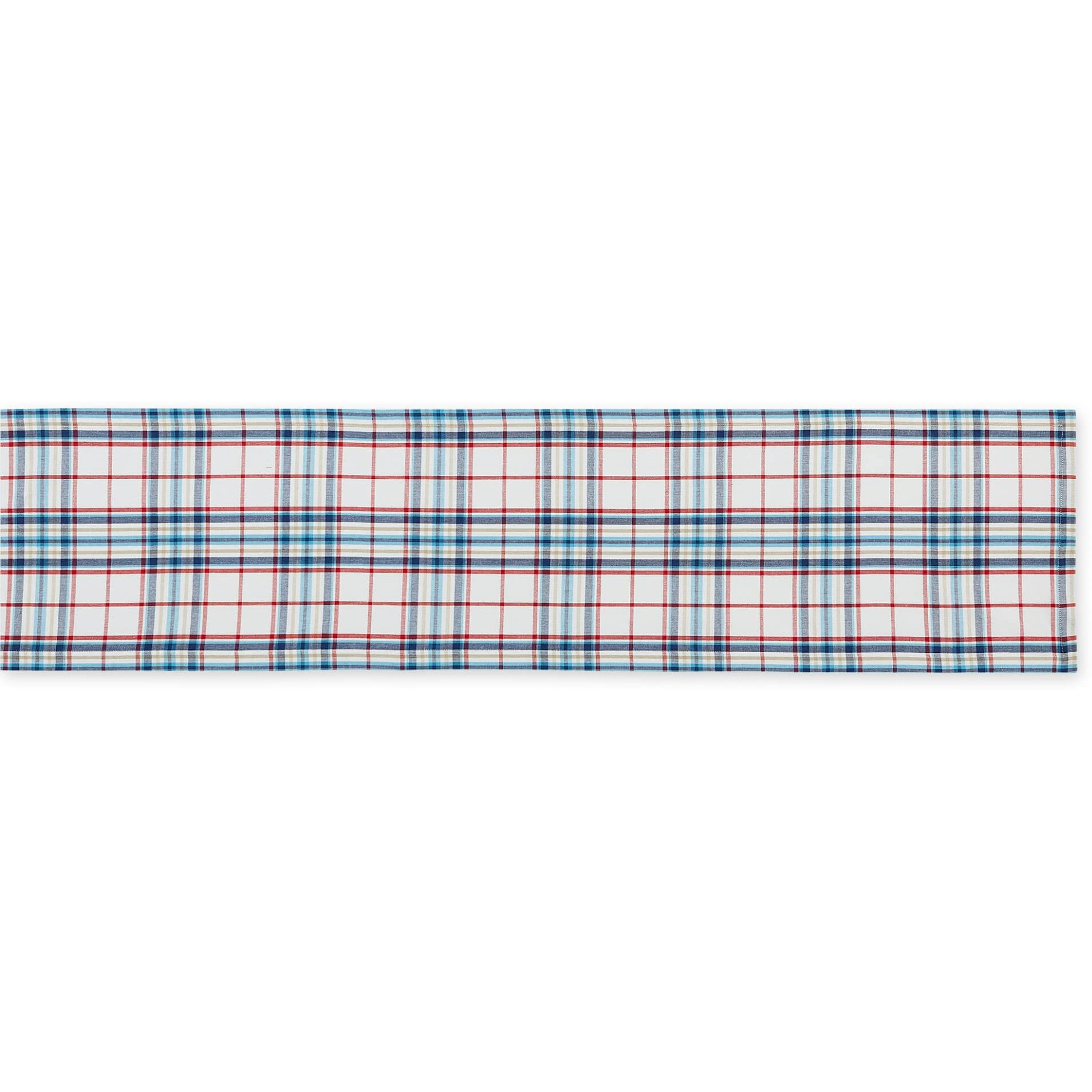 LIGHTHOUSE PLAID TABLE RUNNER 14x72