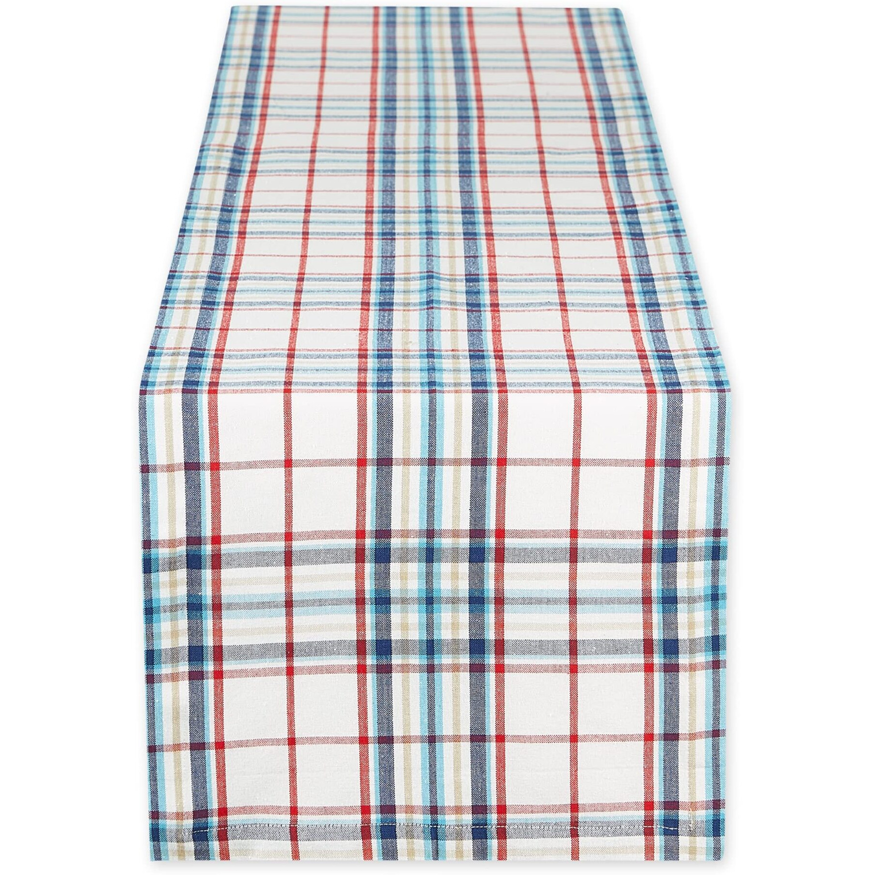 LIGHTHOUSE PLAID TABLE RUNNER 14x72
