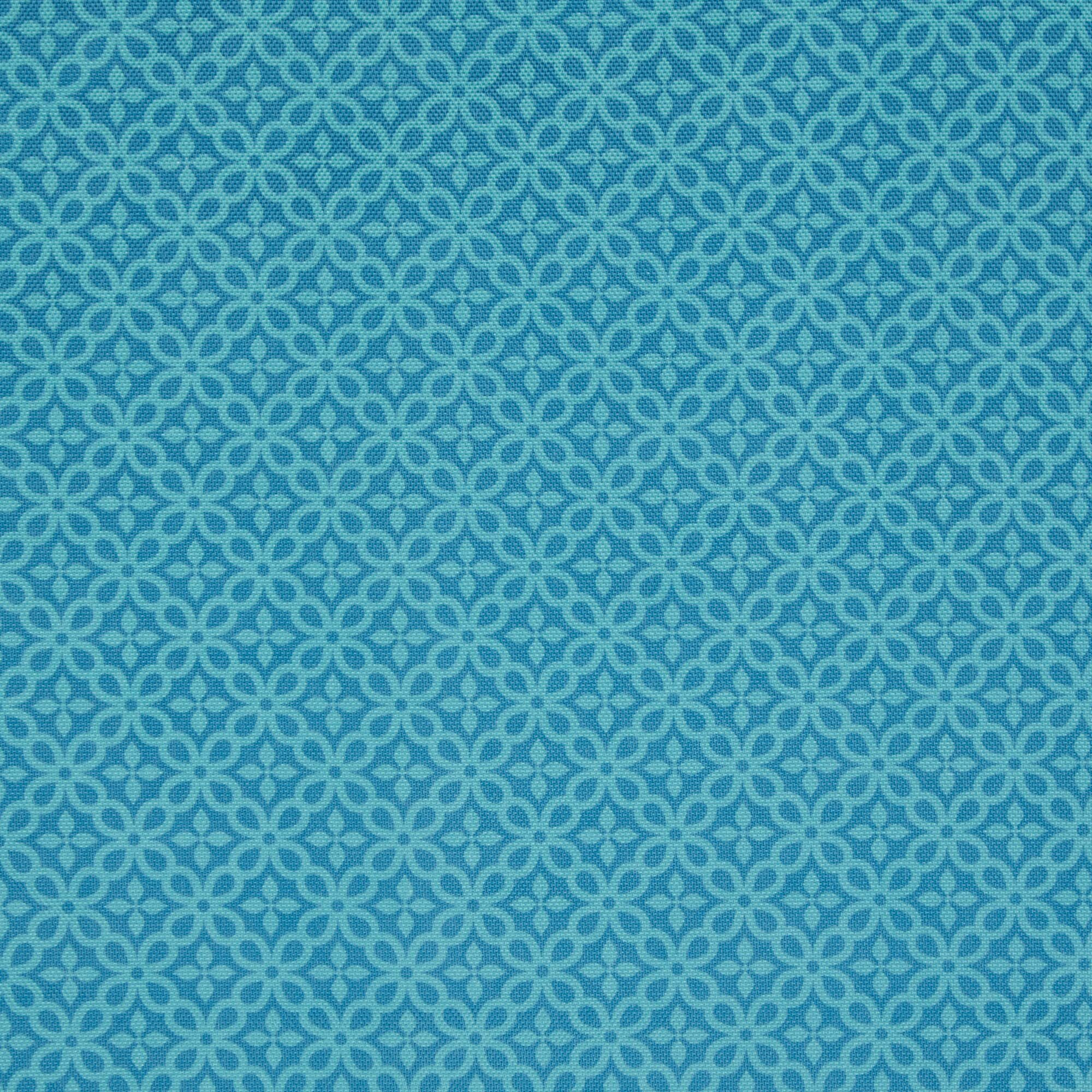 STORM BLUE TONAL LATTICE PRINT OUTDOOR TABLECLOTH 60 ROUND