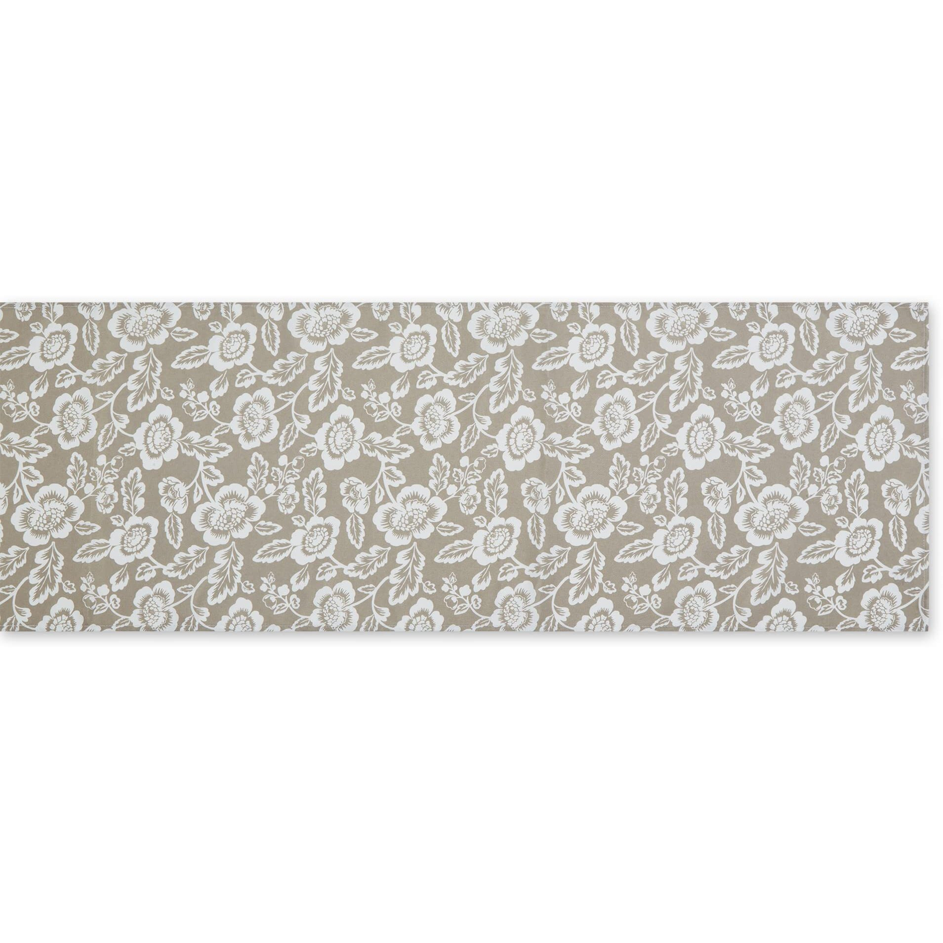STONE  FLORAL PRINT OUTDOOR TABLE RUNNER 14x72