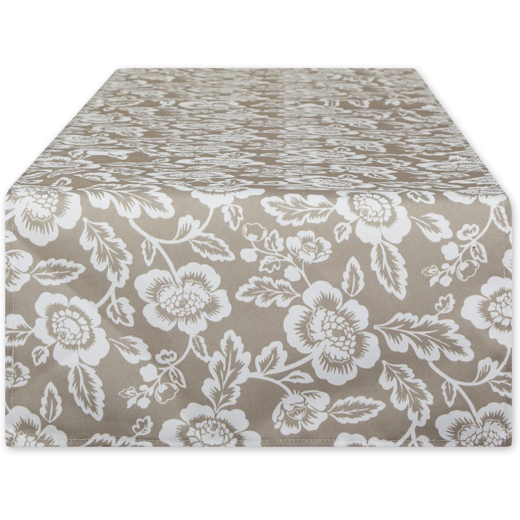 STONE  FLORAL PRINT OUTDOOR TABLE RUNNER 14x72