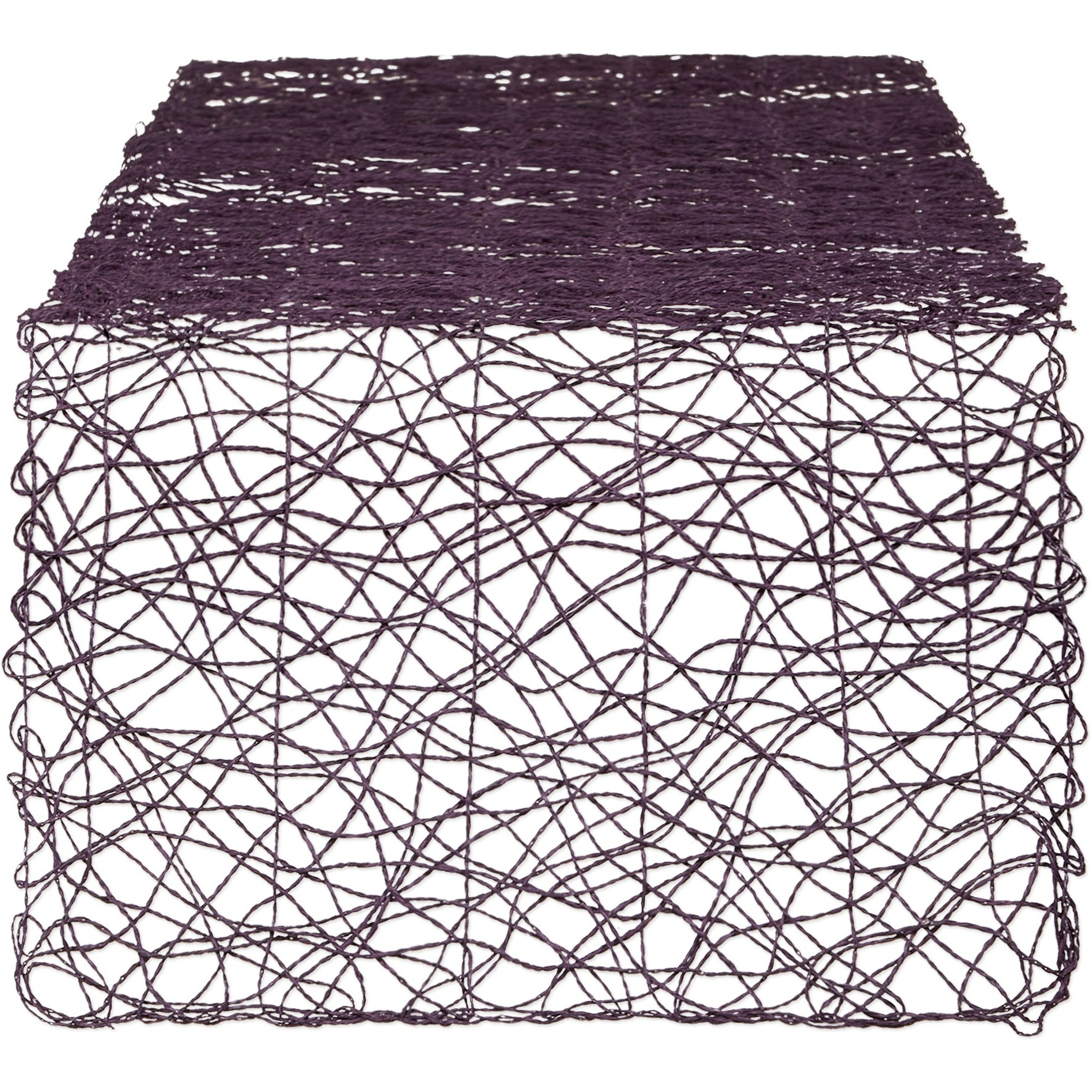 EGGPLANT WOVEN PAPER TABLE RUNNER 14x72