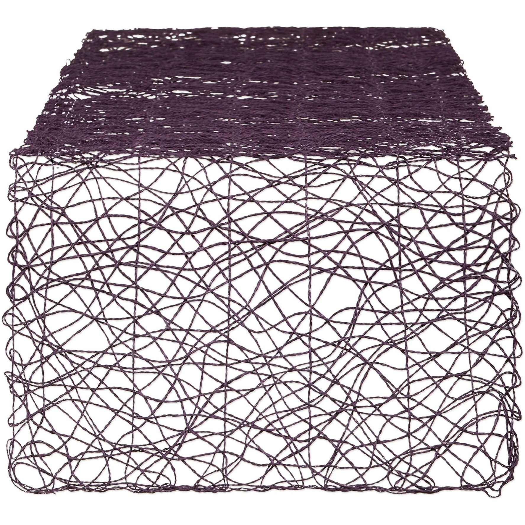 EGGPLANT WOVEN PAPER TABLE RUNNER 14x72