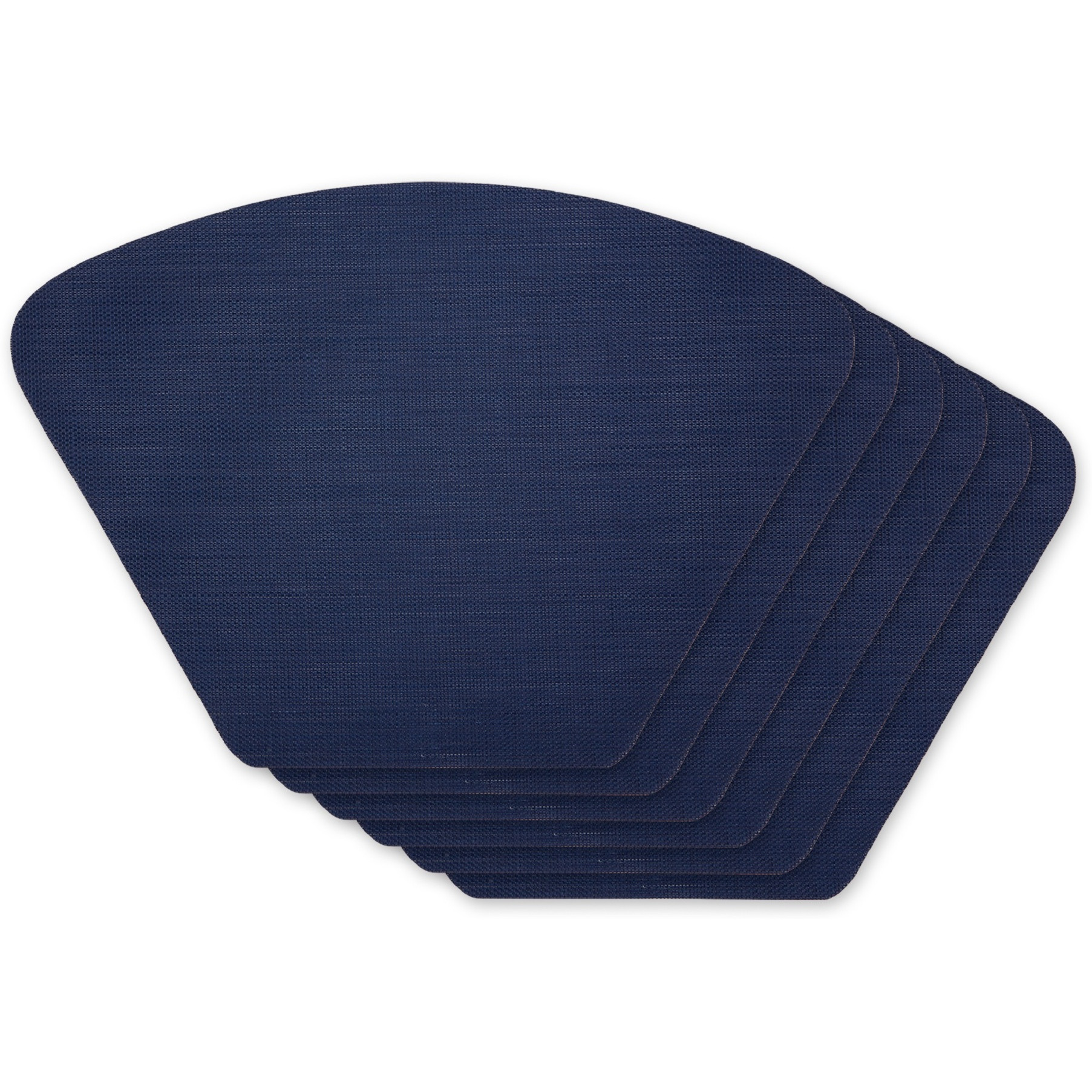 NAUTICAL BLUE SOLID ROUND TABLE PLACEMAT SET/6