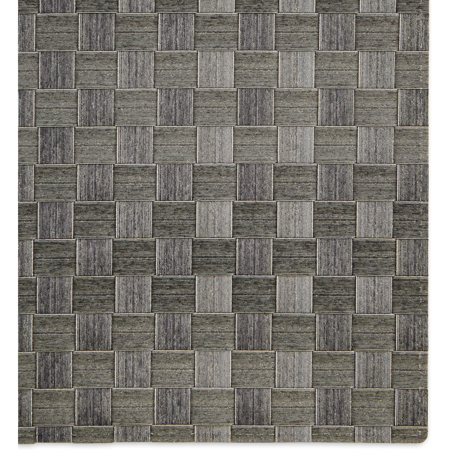 GRAY BASKETWEAVE RECTANGLE WOVEN PLACEMAT SET/4