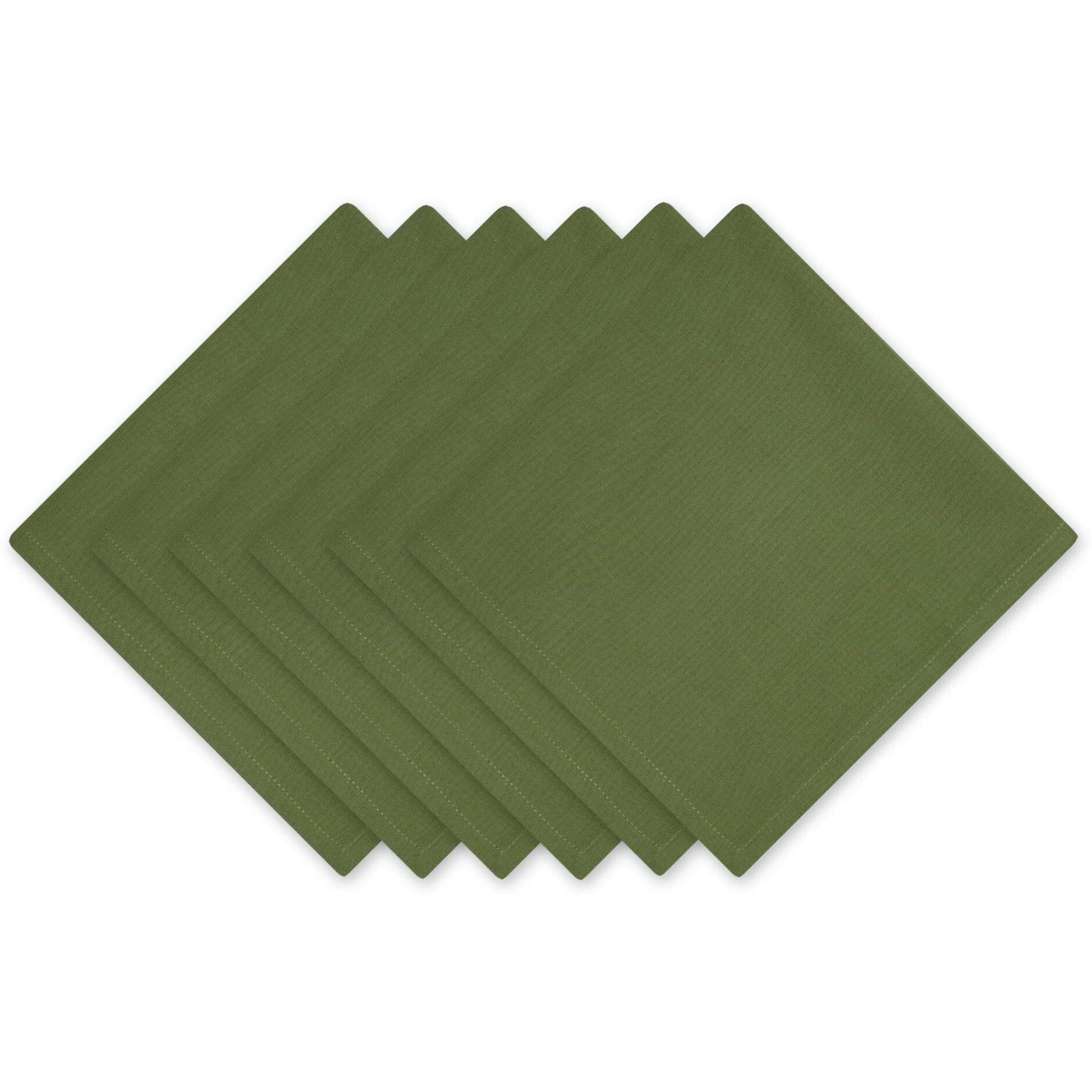 ANTIQUE GREEN NAPKIN SET/6