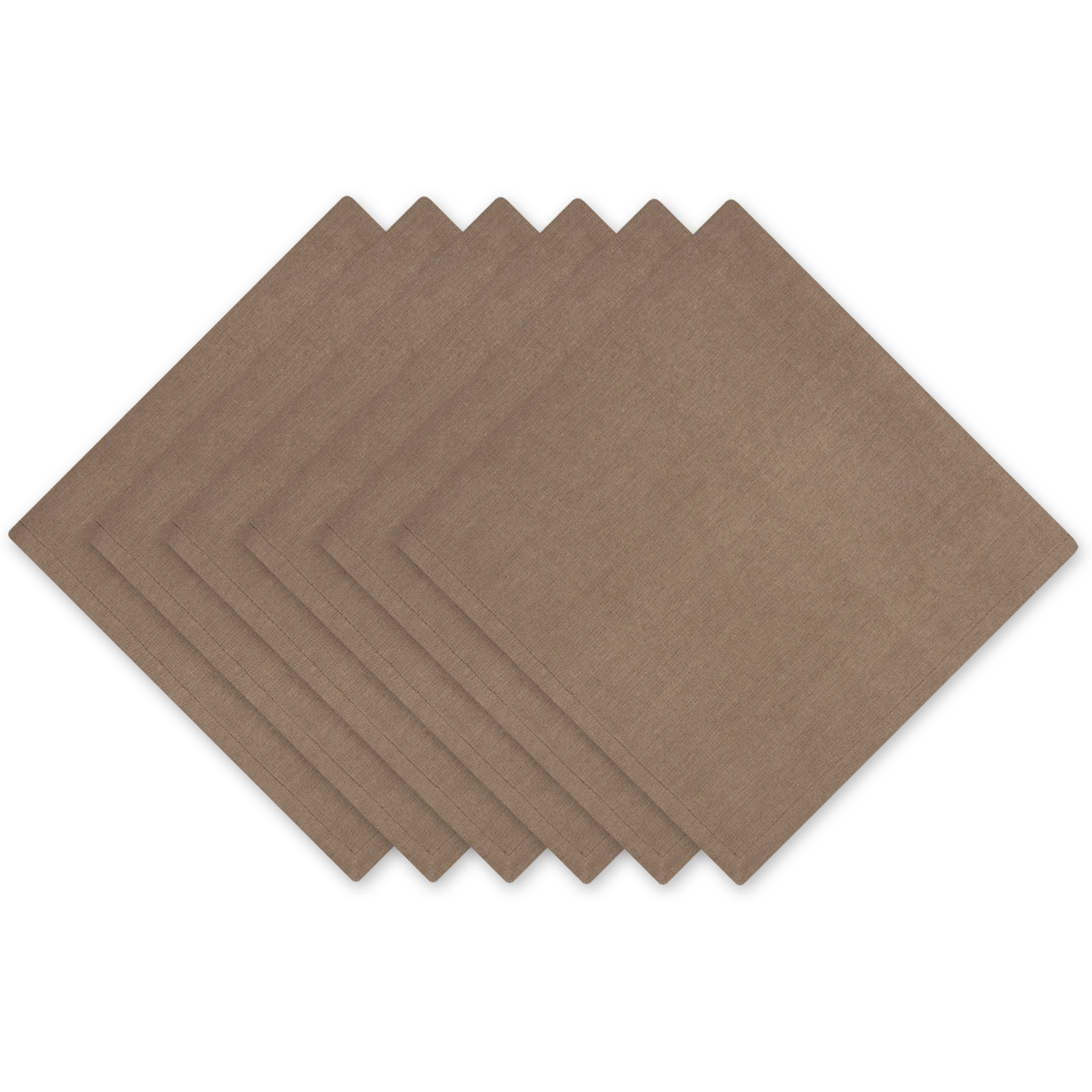MUSHROOM SOLID NAPKIN SET/6