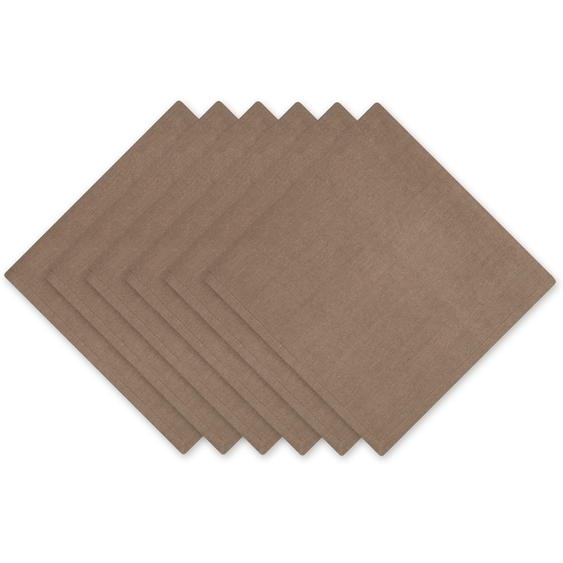 MUSHROOM SOLID NAPKIN SET/6