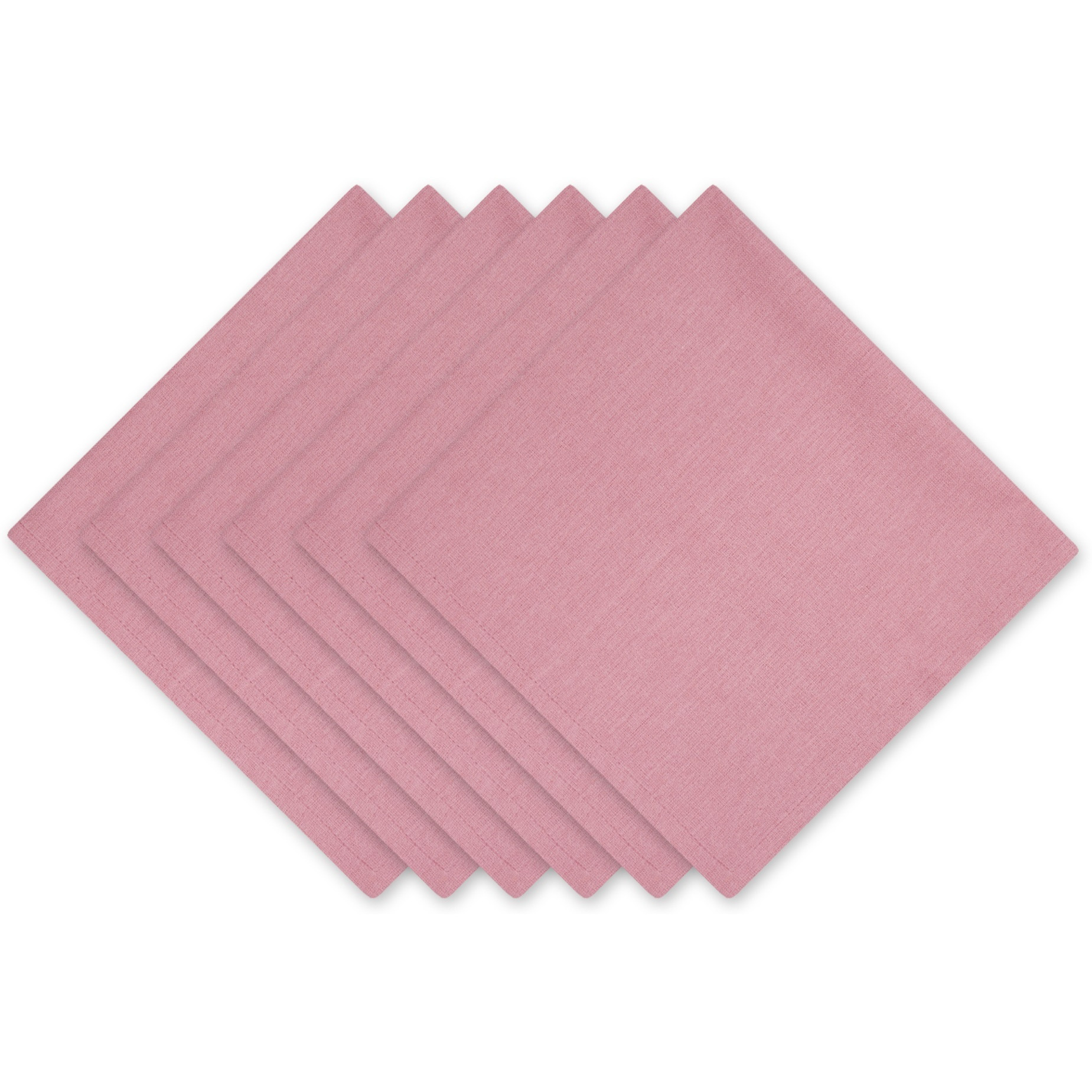 ROSE SOLID NAPKIN SET/6