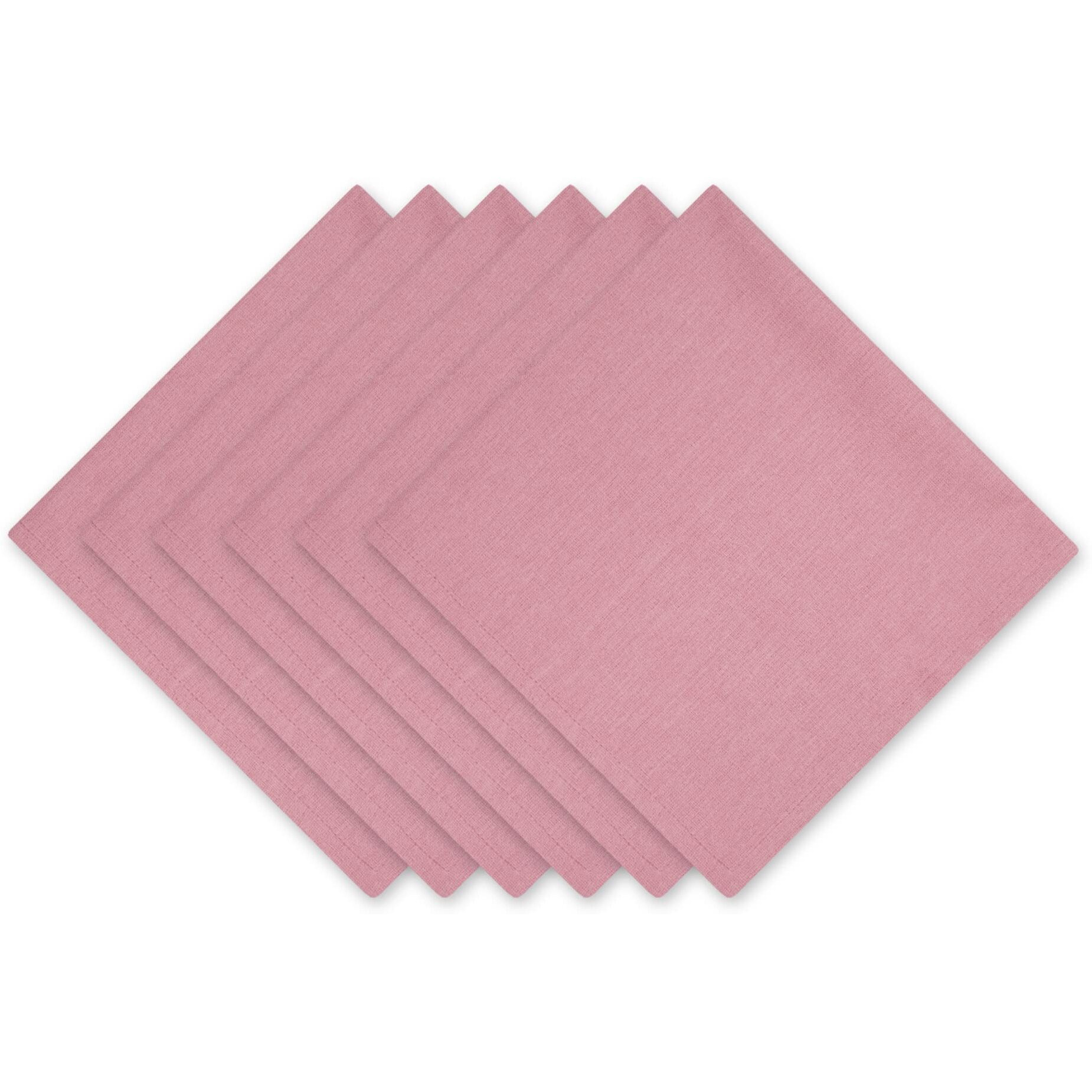 ROSE SOLID NAPKIN SET/6