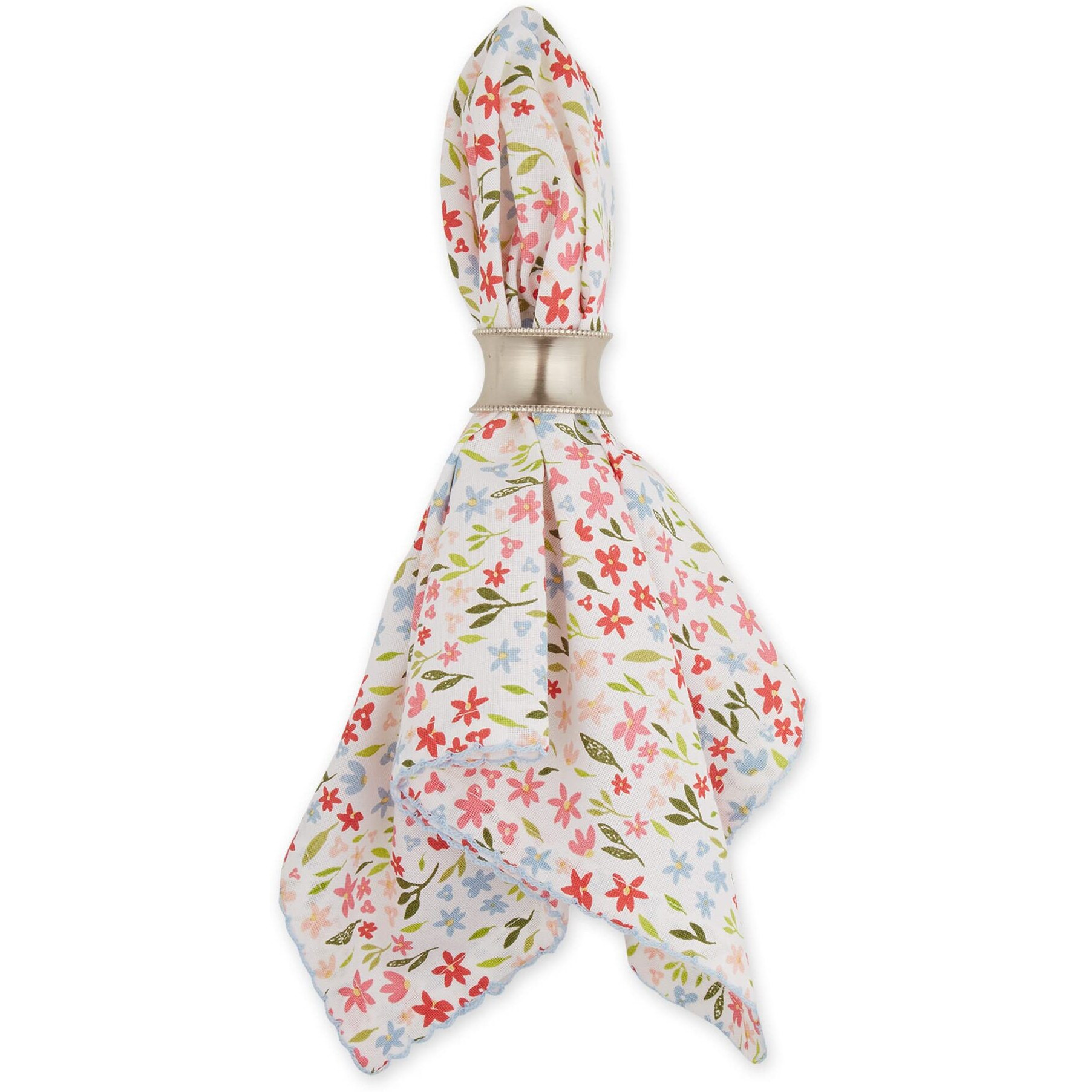 SWEET FLOWERS PRINTED NAPKIN SET/6
