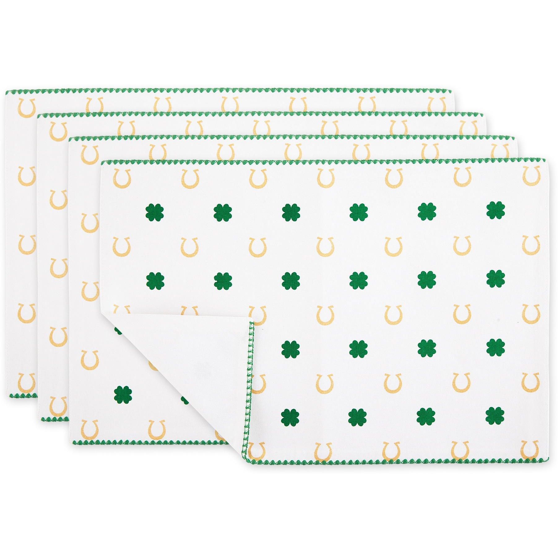 CLOVER HORSESHOE PRINTED PLACEMAT SET/4