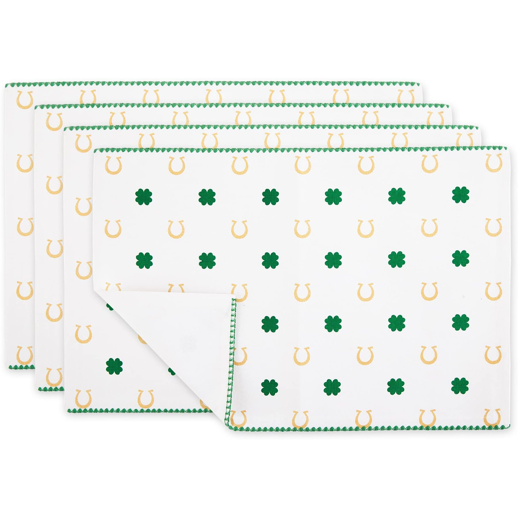CLOVER HORSESHOE PRINTED PLACEMAT SET/4