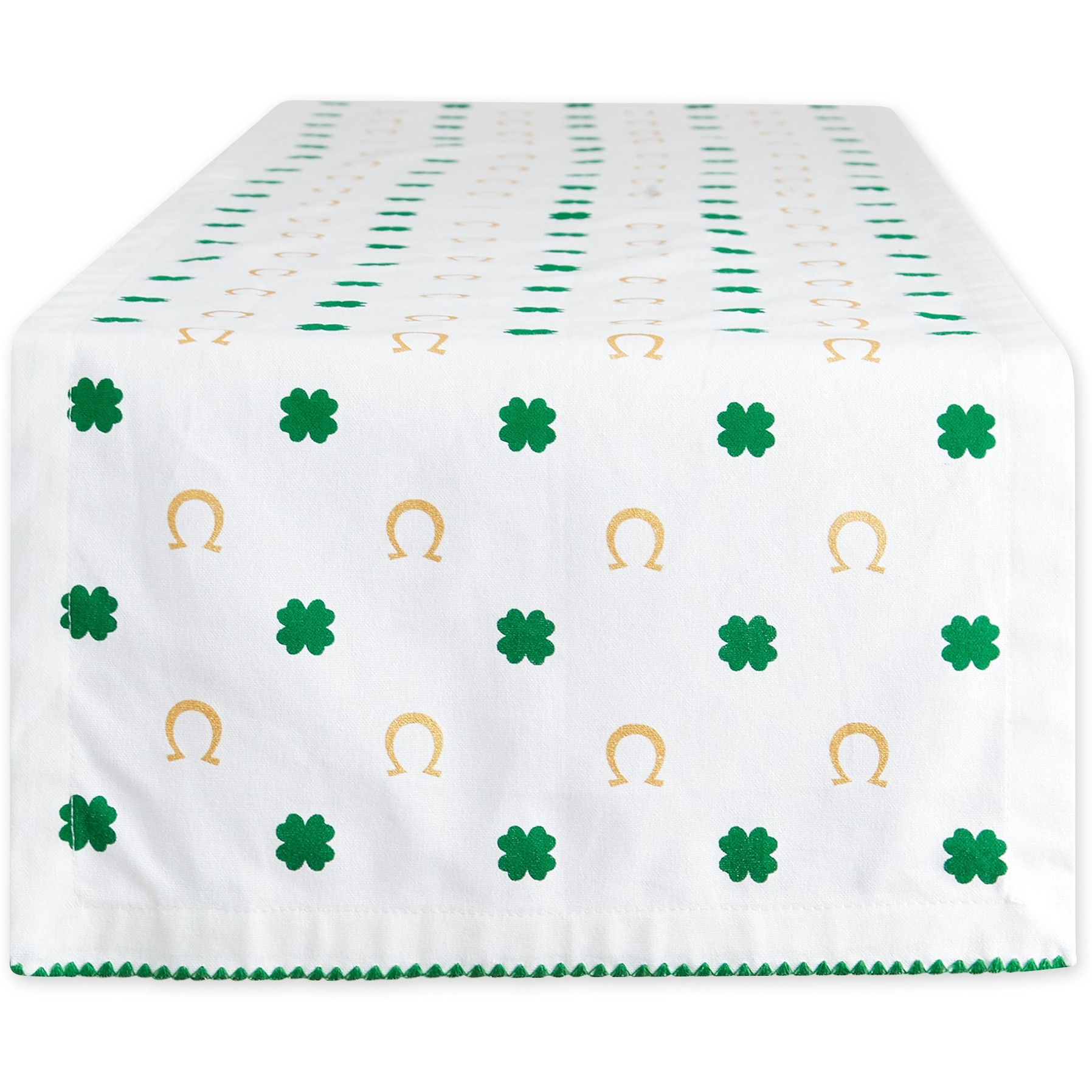 CLOVER HORSESHOE PRINTED TABLE RUNNER 14x72