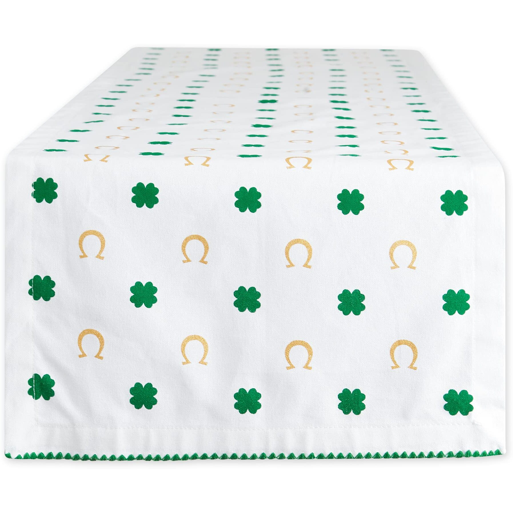 CLOVER HORSESHOE PRINTED TABLE RUNNER 14x72