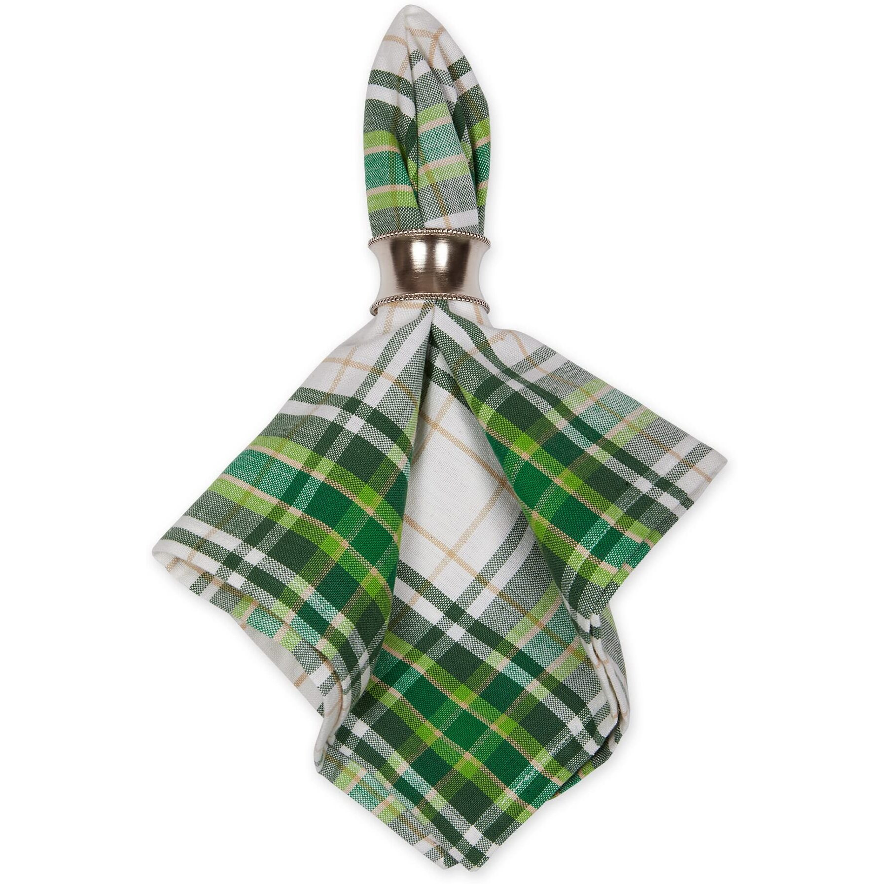 ST. PADDY PLAID NAPKIN SET/6