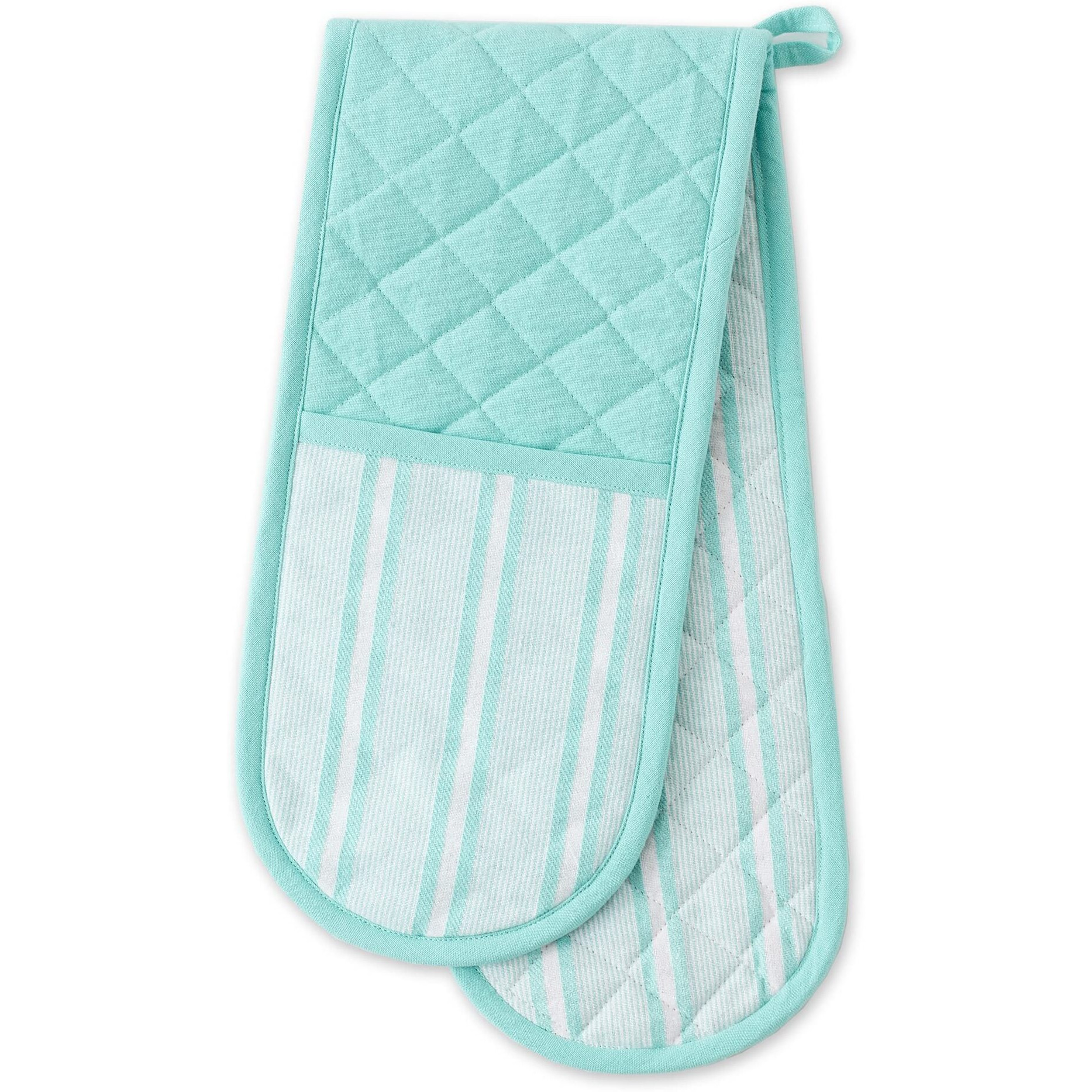 AQUA CHEF STRIPE DOUBLE OVEN MITT