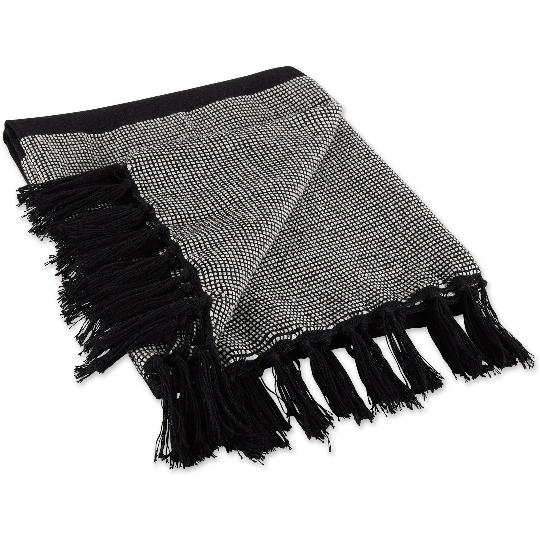 BLACK URBAN CITYSCAPE BORDER THROW