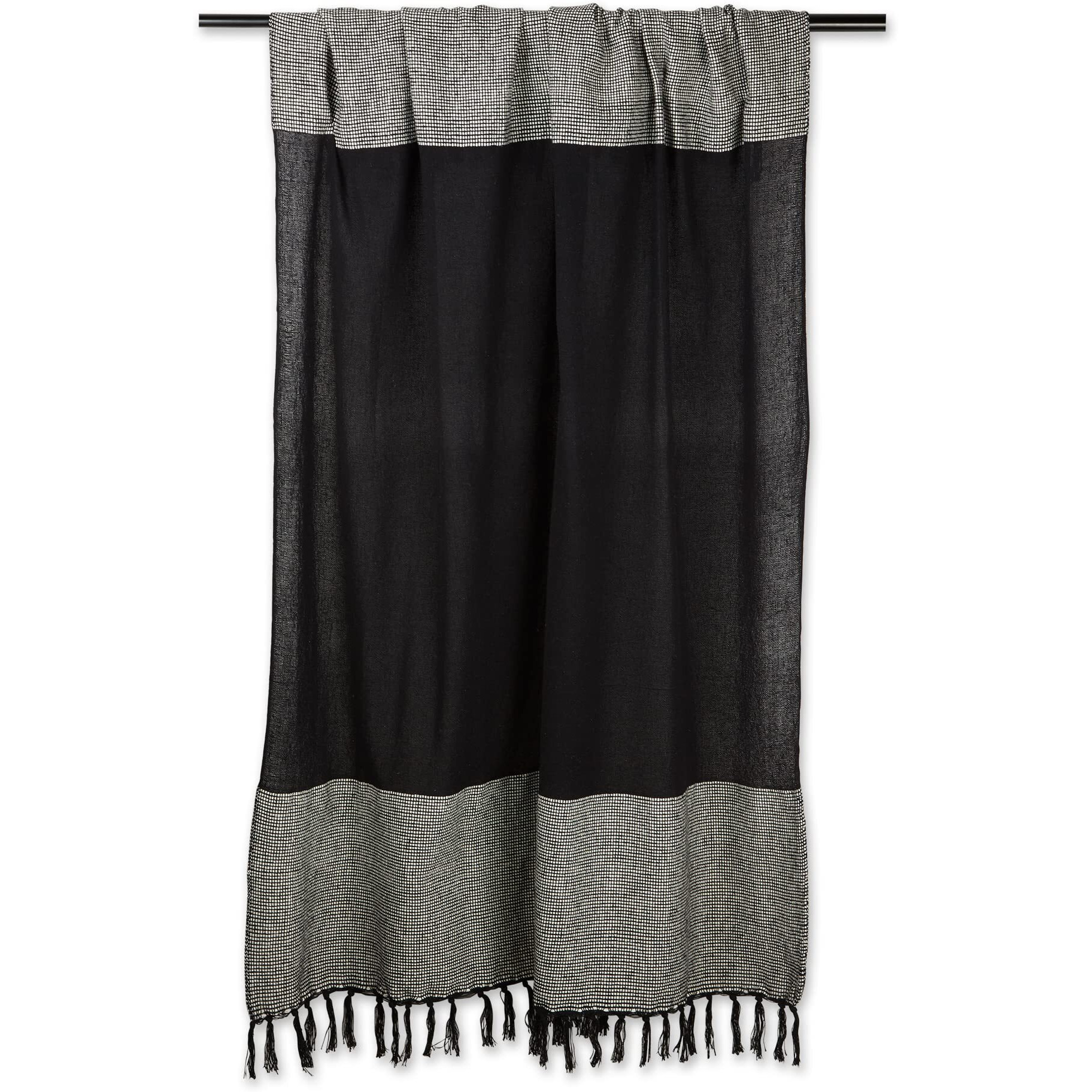 BLACK URBAN CITYSCAPE BORDER THROW