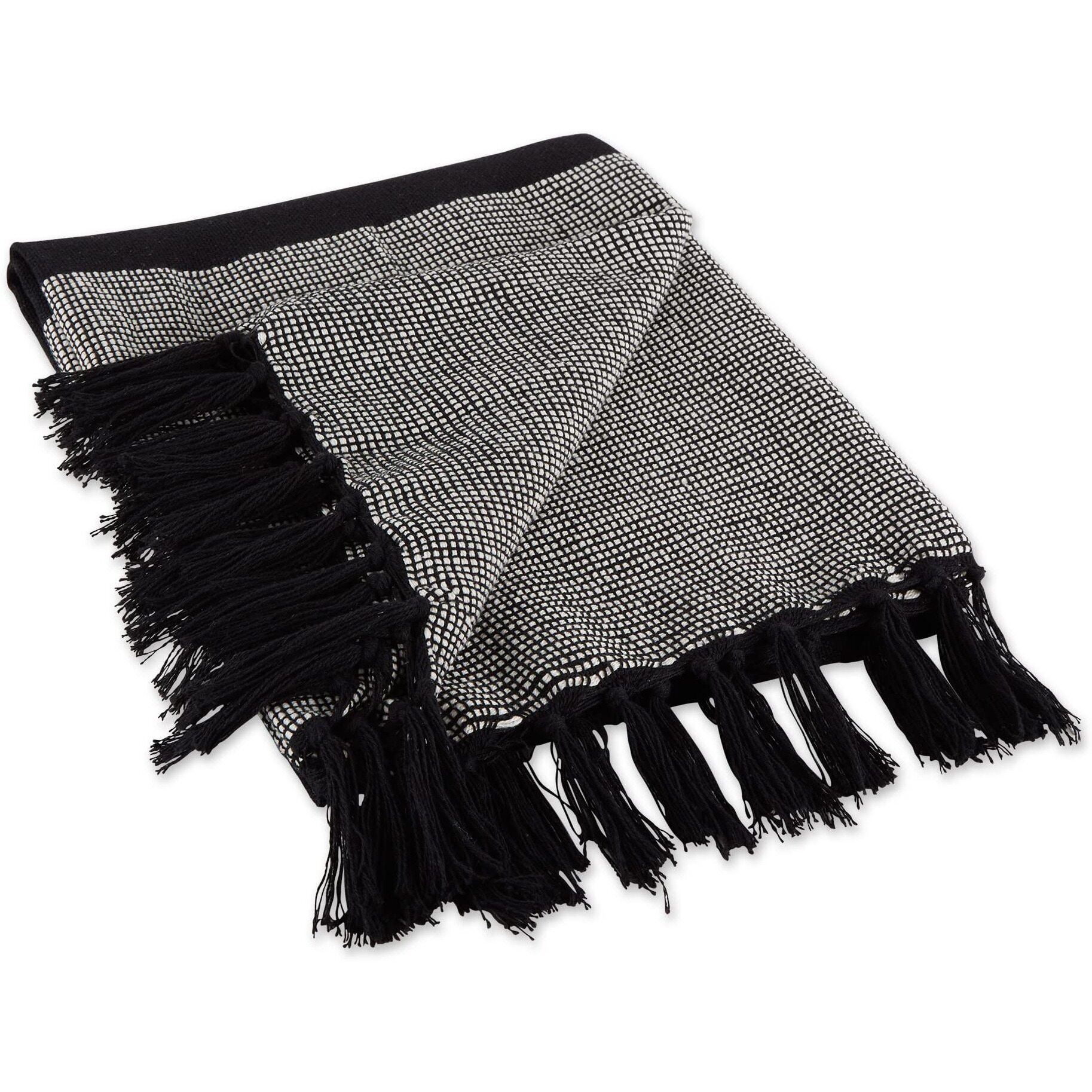 BLACK URBAN CITYSCAPE BORDER THROW