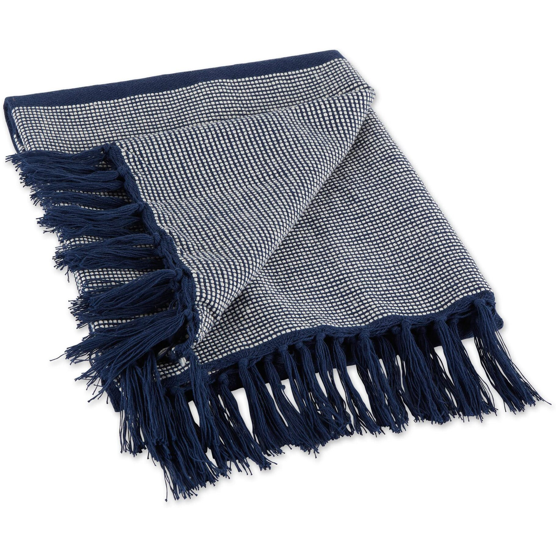 NAVY URBAN CITYSCAPE BORDER THROW